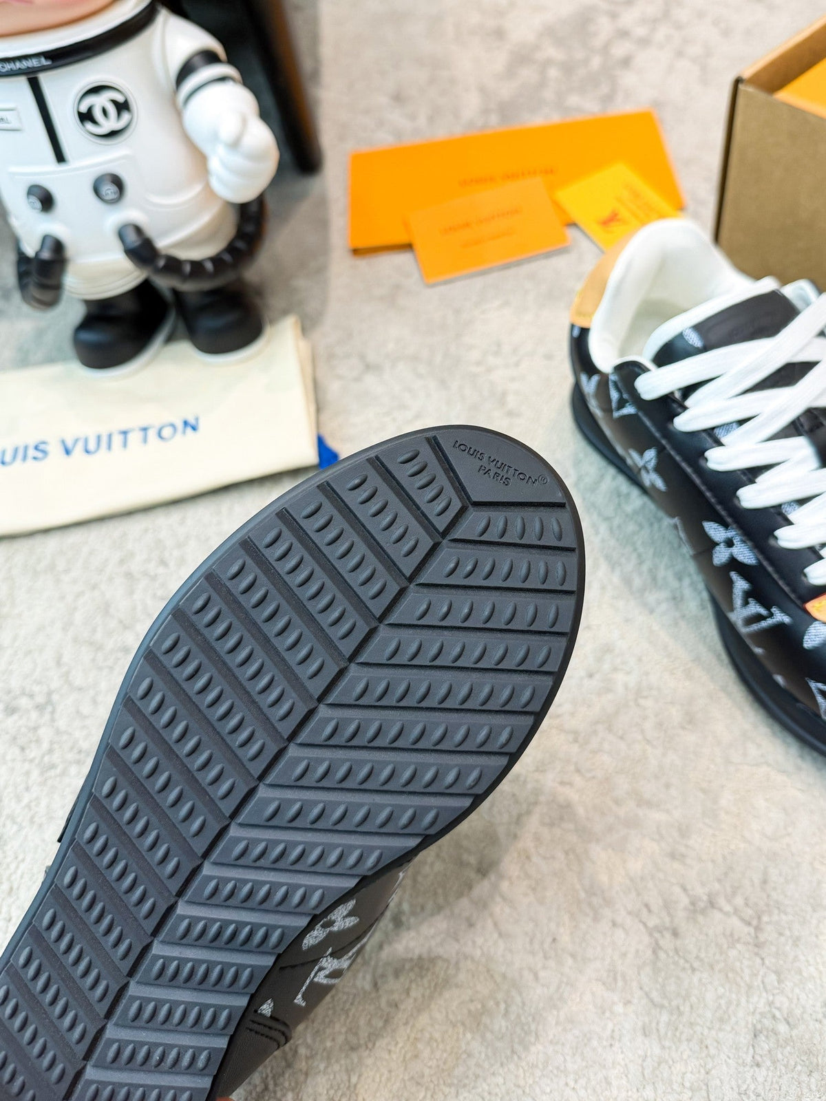 LV 26ss Platform Sneaker Navy Blue Black Cowhide 625419