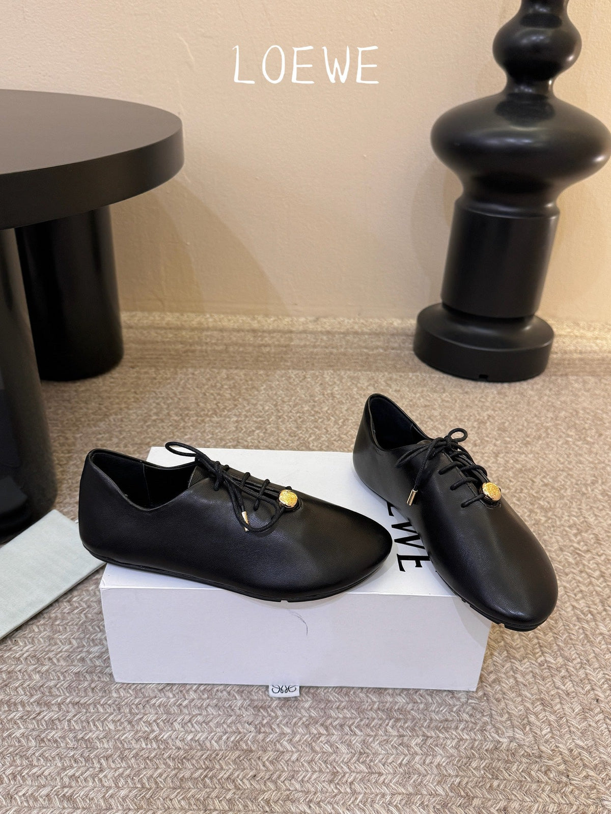Loewe 2026 Pebble Soft Lace-up Shoe Leather 166777