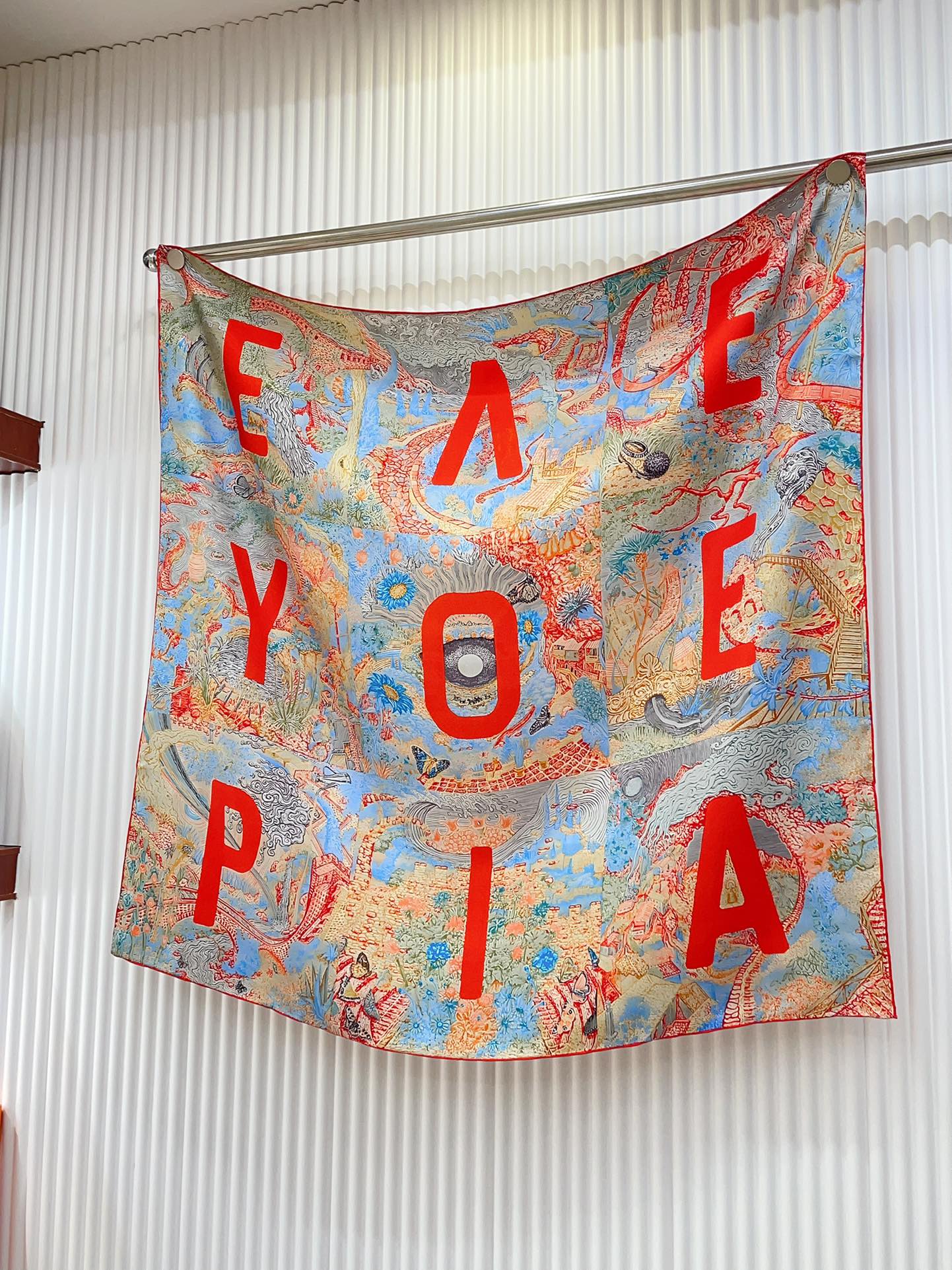 Eleftheria Scarf 90 CM In Colorful Silk Twill  193835