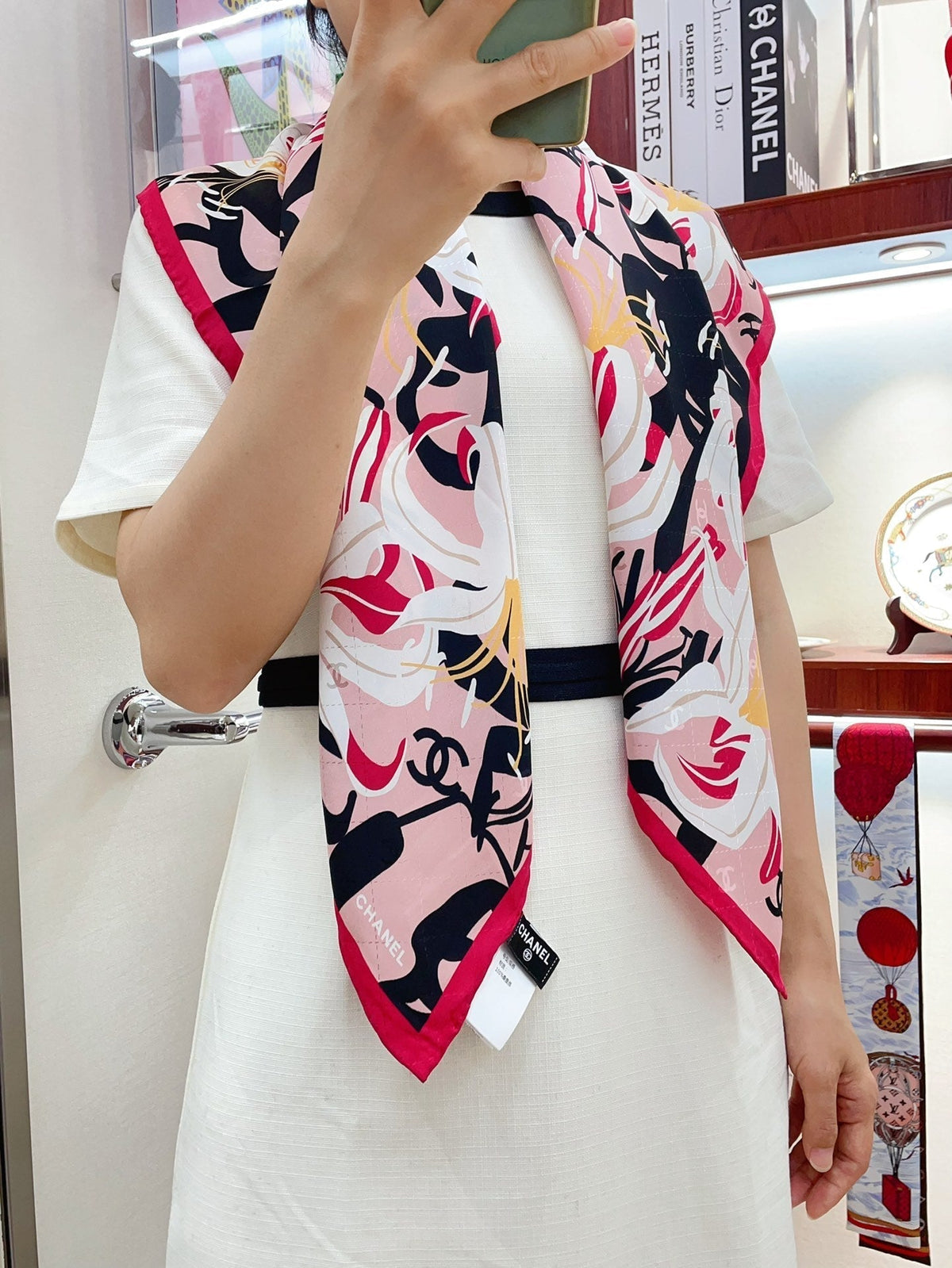 CC Square Scarf 90 CM In Colorful Silk Twill  296708