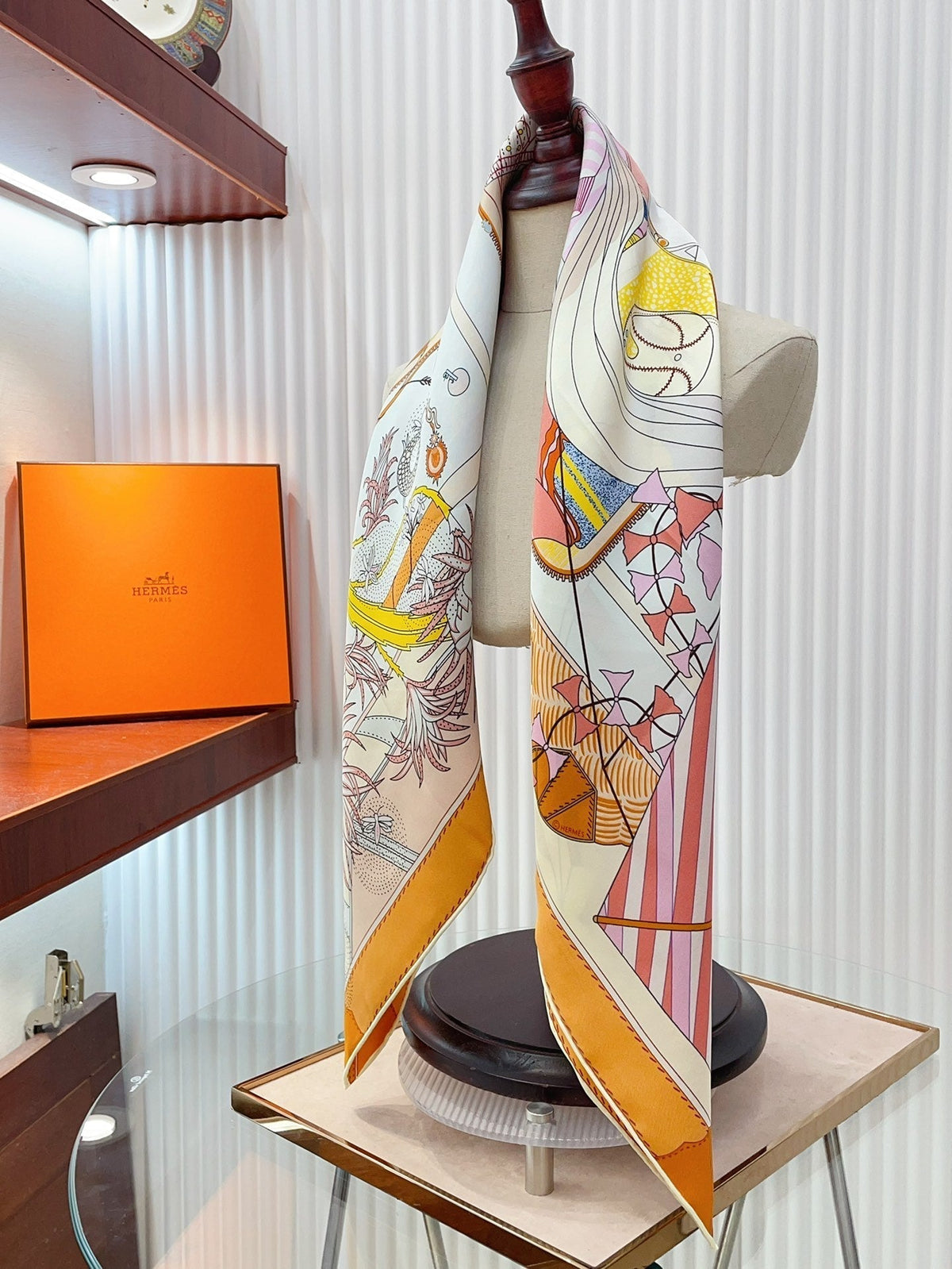 Bagage a Main Scarf 90 CM In Colorful Silk Twill 342849