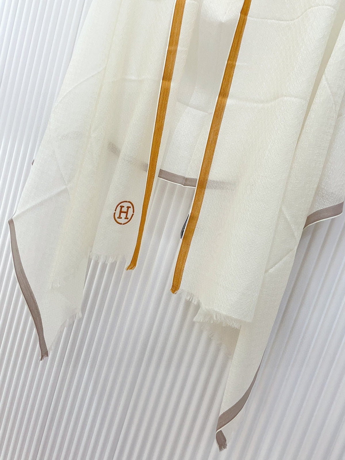 SCARF 180 CM IN WHITE CASHMERE 388147