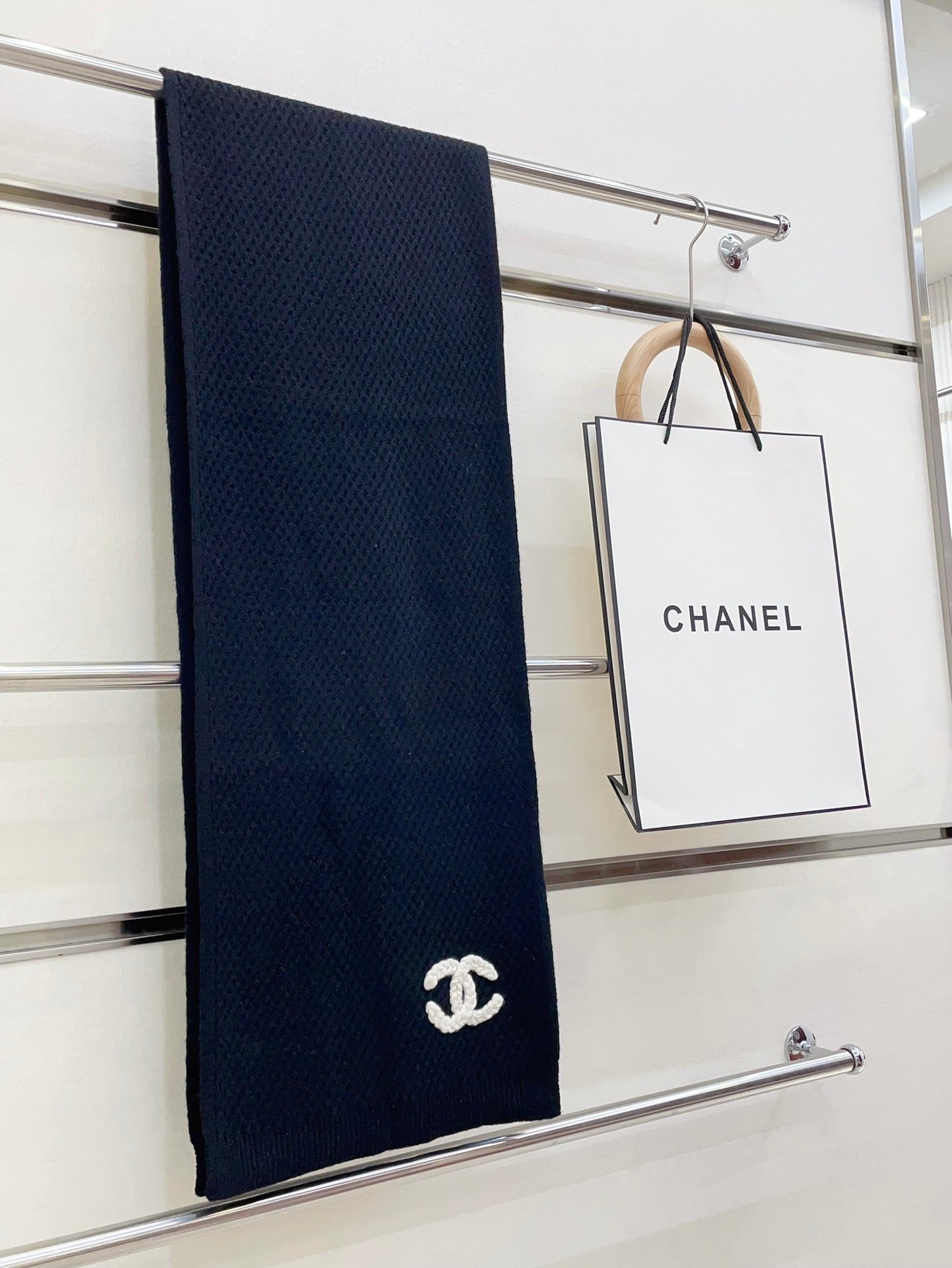 CC Scarf 190 CM In Black Cashmere 393184