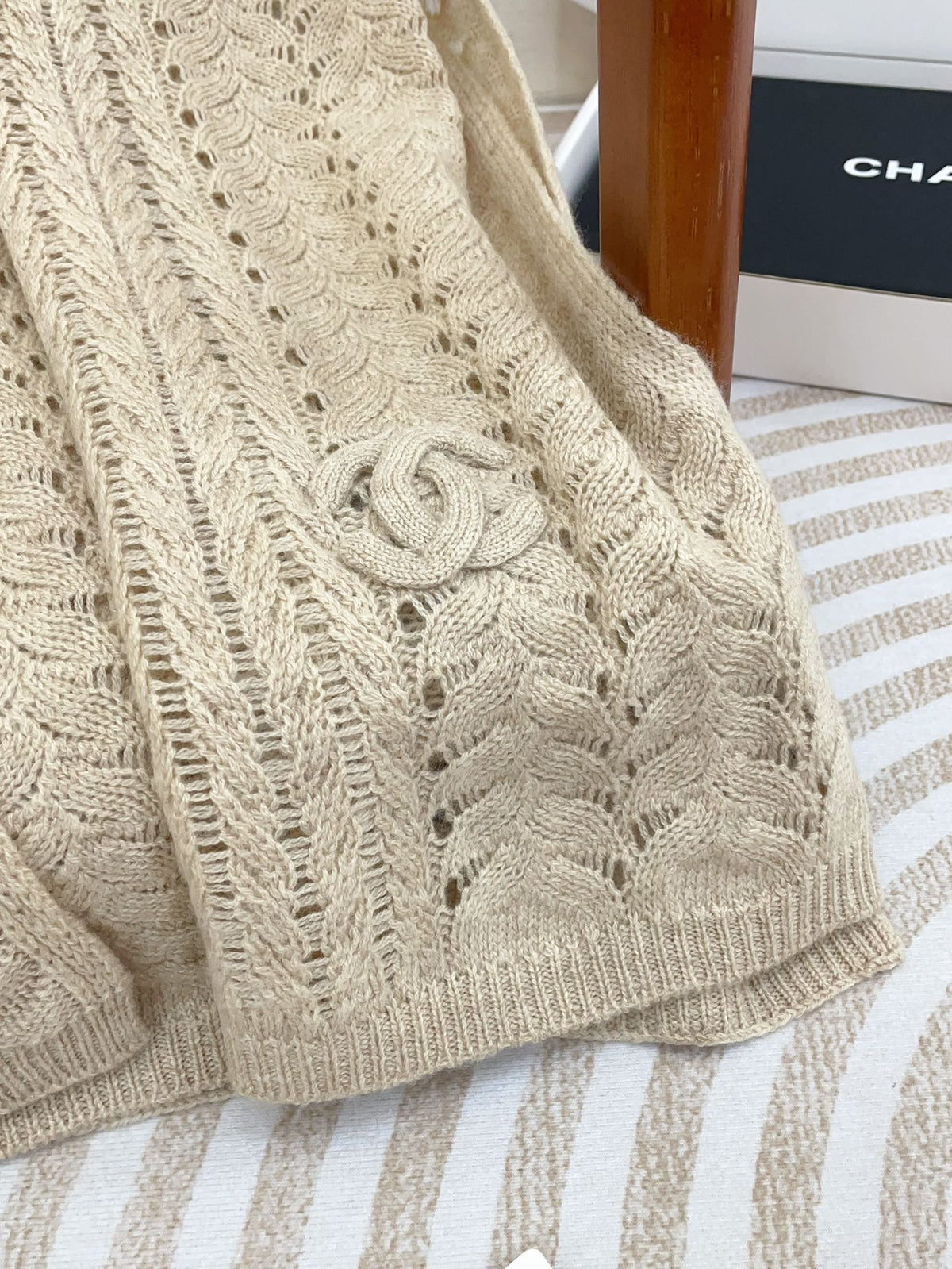 CC Scarf 190 CM In Beige Cashmere 396246