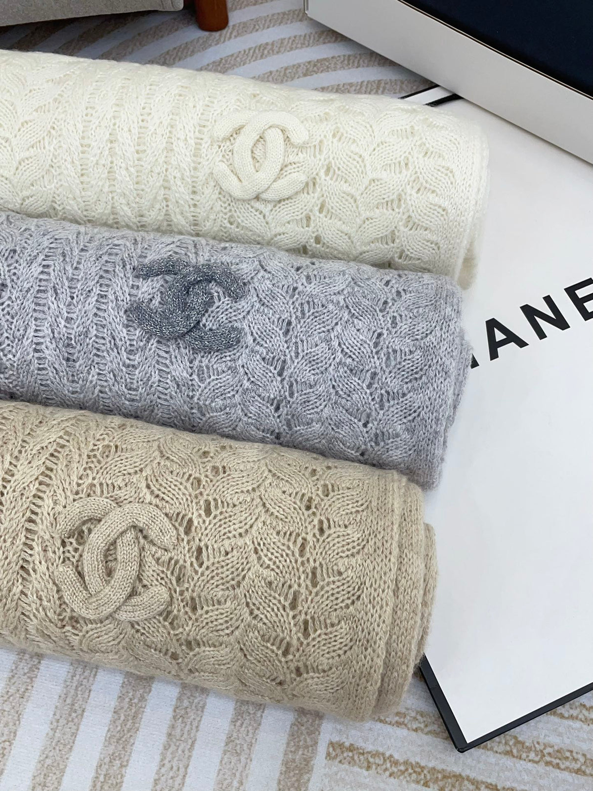 CC Scarf 190 CM In Grey Cashmere 396247