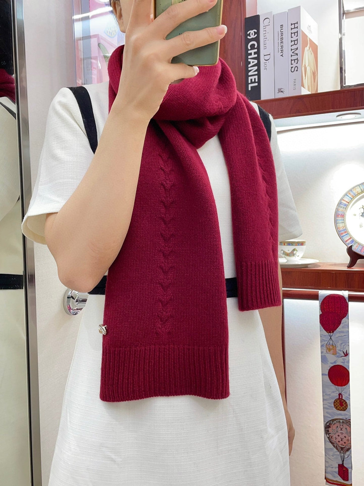 CC Scarf 180 CM In Red Wool 398266