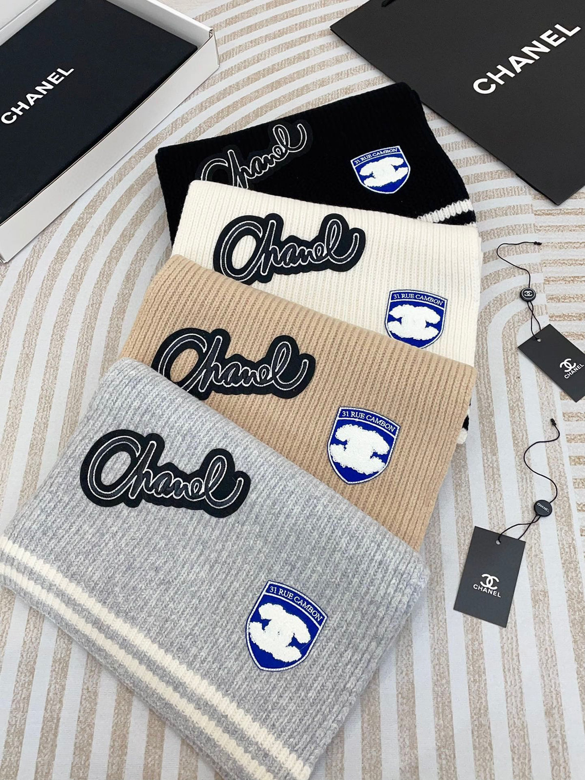 CC Scarf 180 CM In Black Cashmere 405081