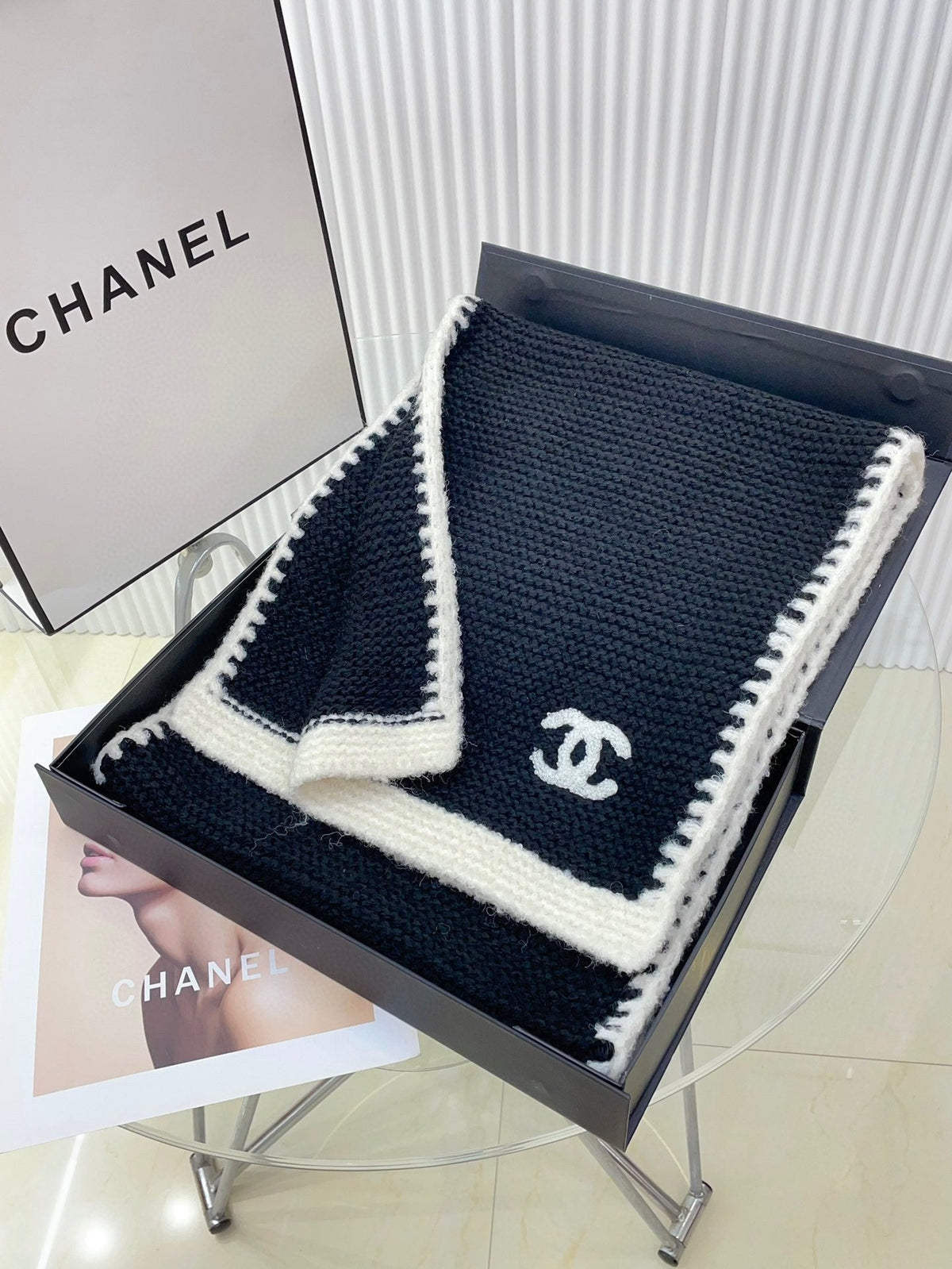 CC Scarf 200 CM In Black Cashmere 410211