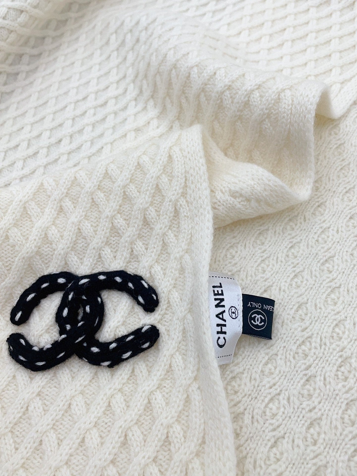 CC Scarf 170 CM In White Cashmere 421409