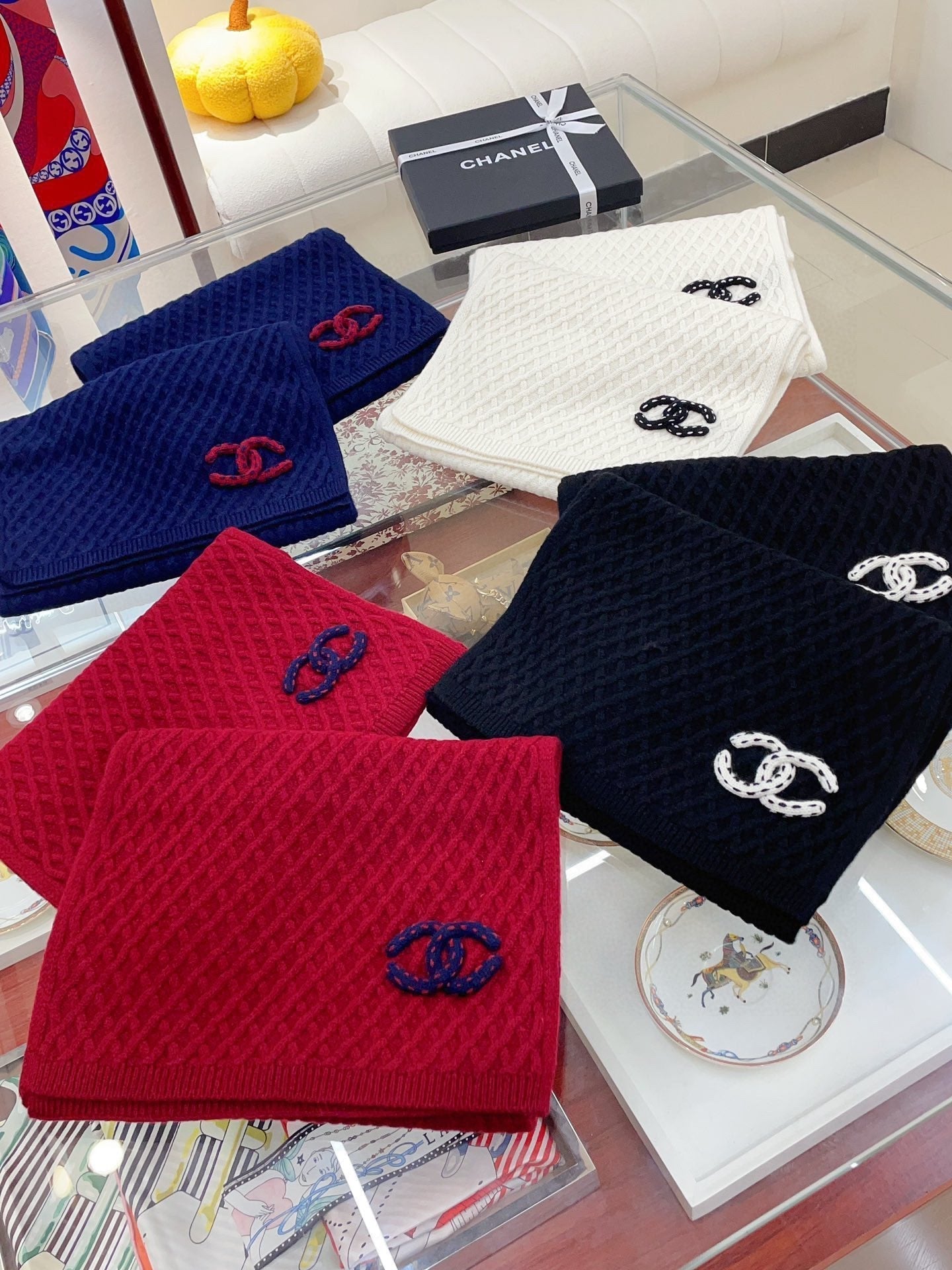 CC Scarf 170 CM In Black Cashmere 421410