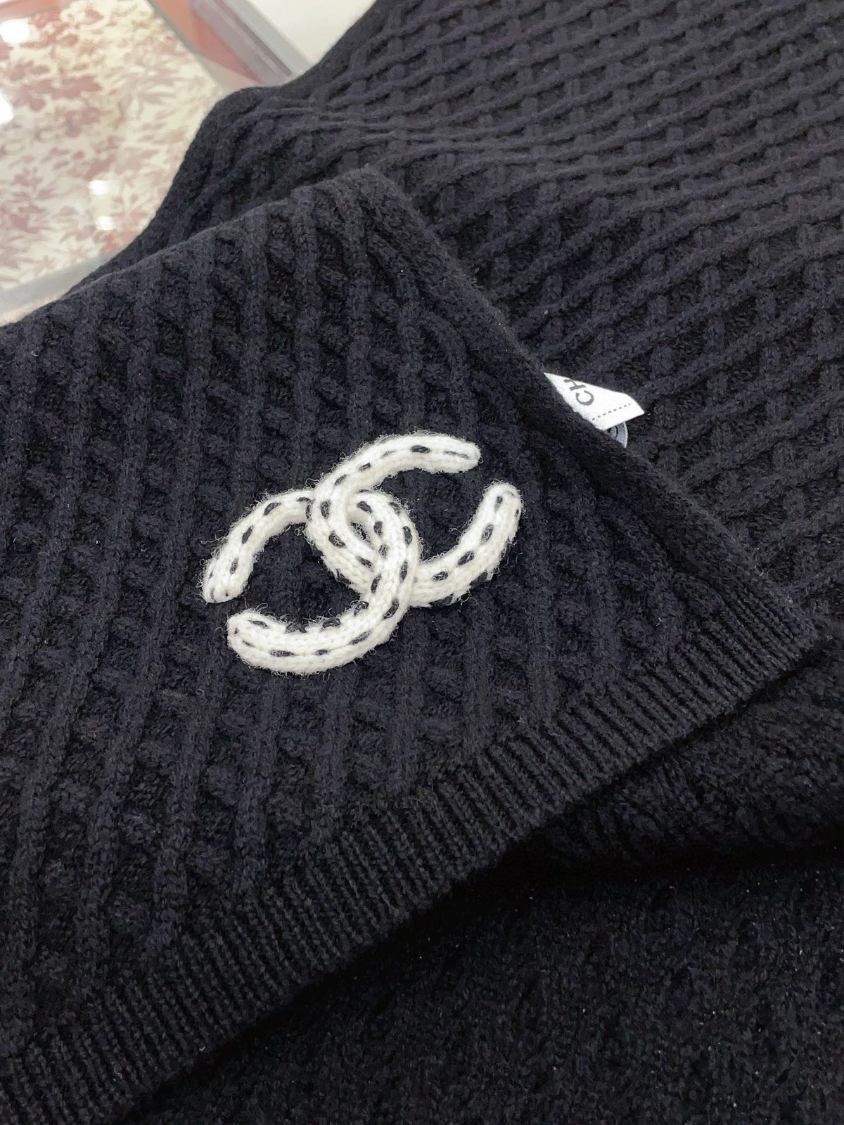 CC Scarf 170 CM In Black Cashmere 421410