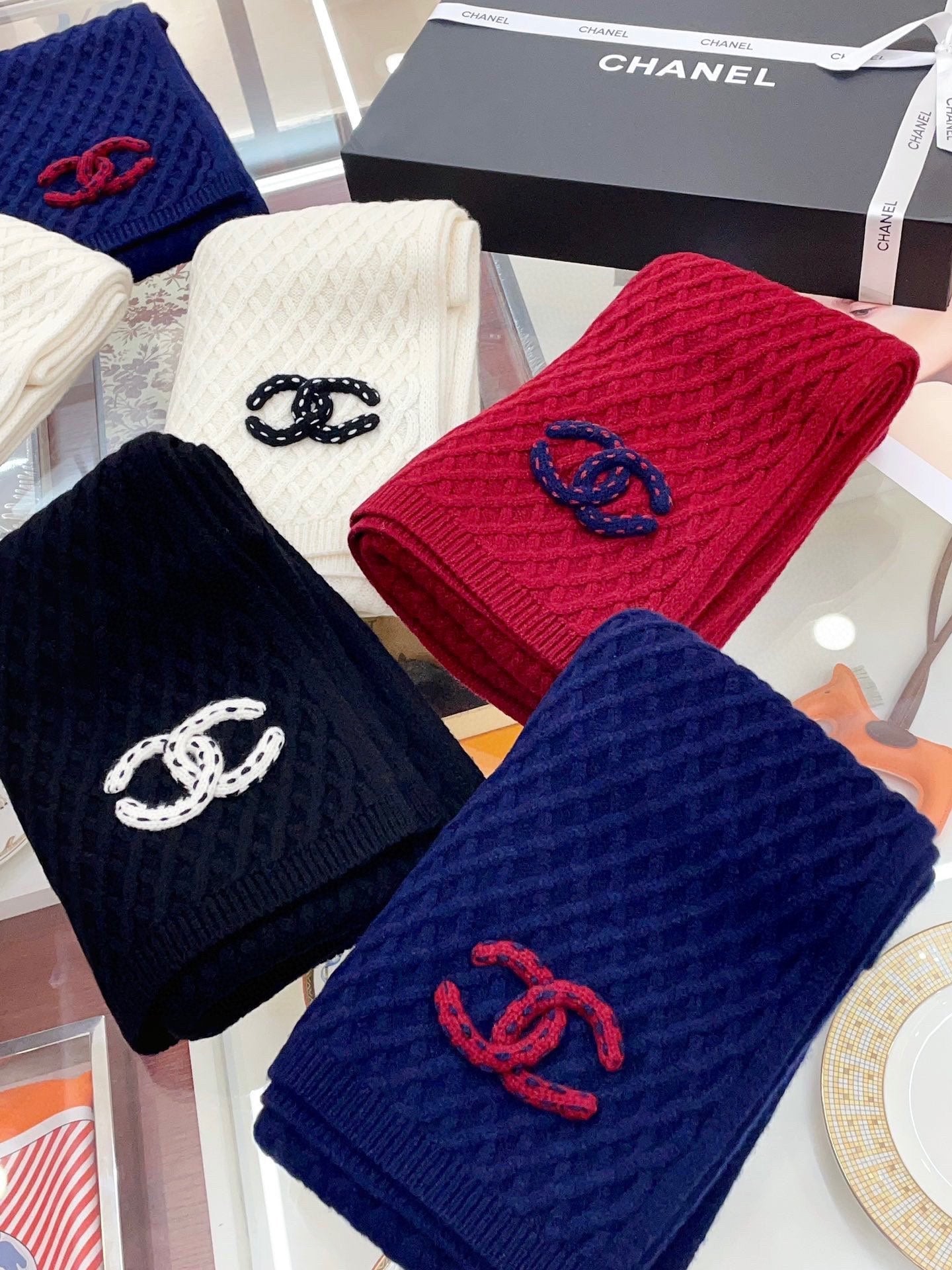 CC Scarf 170 CM In Black Cashmere 421410