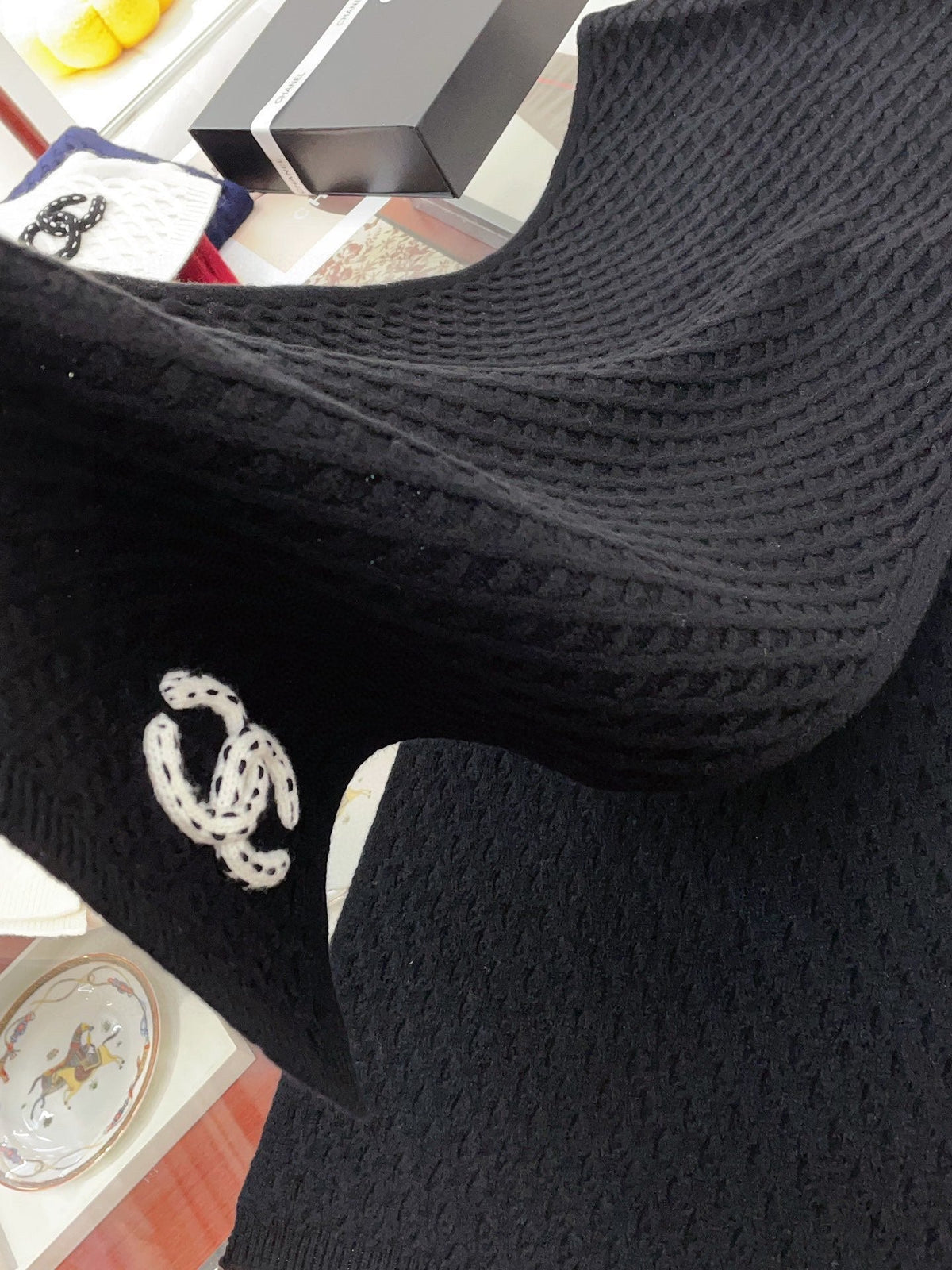 CC Scarf 170 CM In Black Cashmere 421410