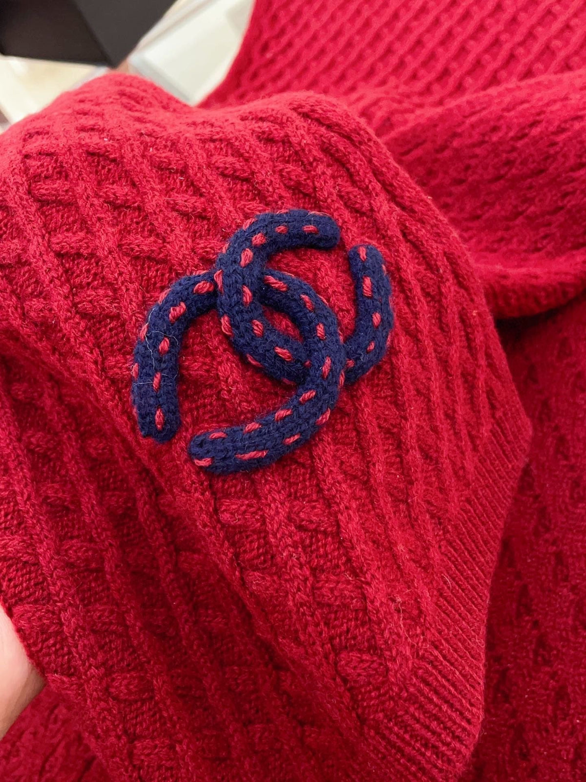 CC Scarf 170 CM In Red Cashmere 421411
