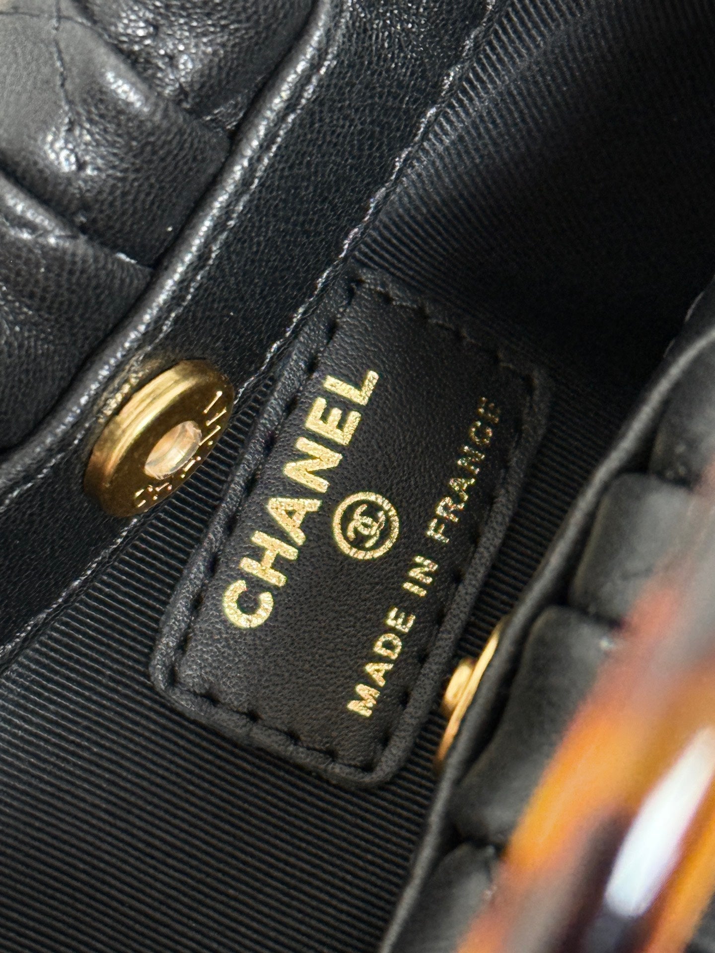 Chanel 26 Tortoiseshell Mini Bag 16 Black Lambskin