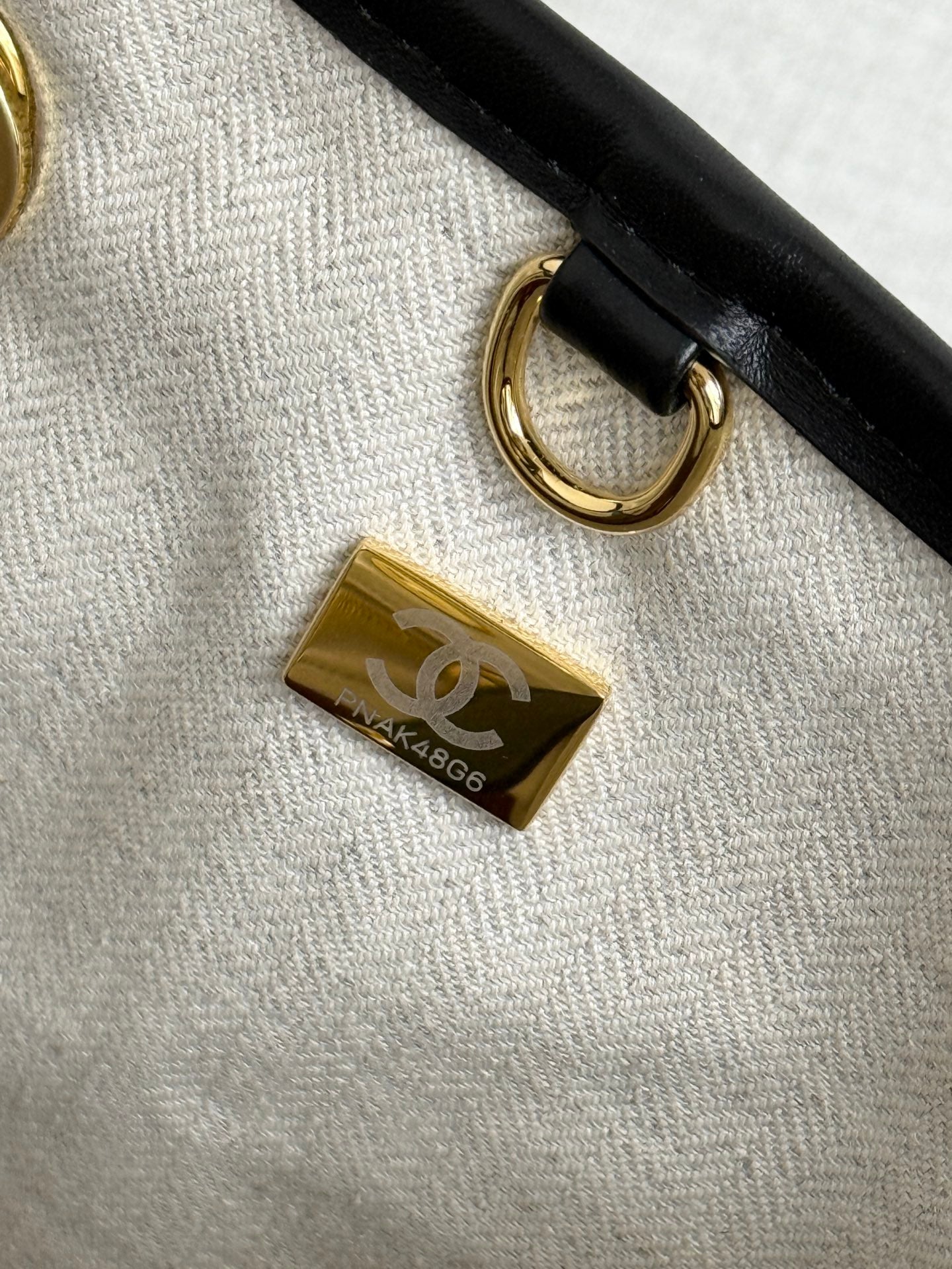Chanel 2026 Mini Tote Bag 21cm Black Canvas Leather