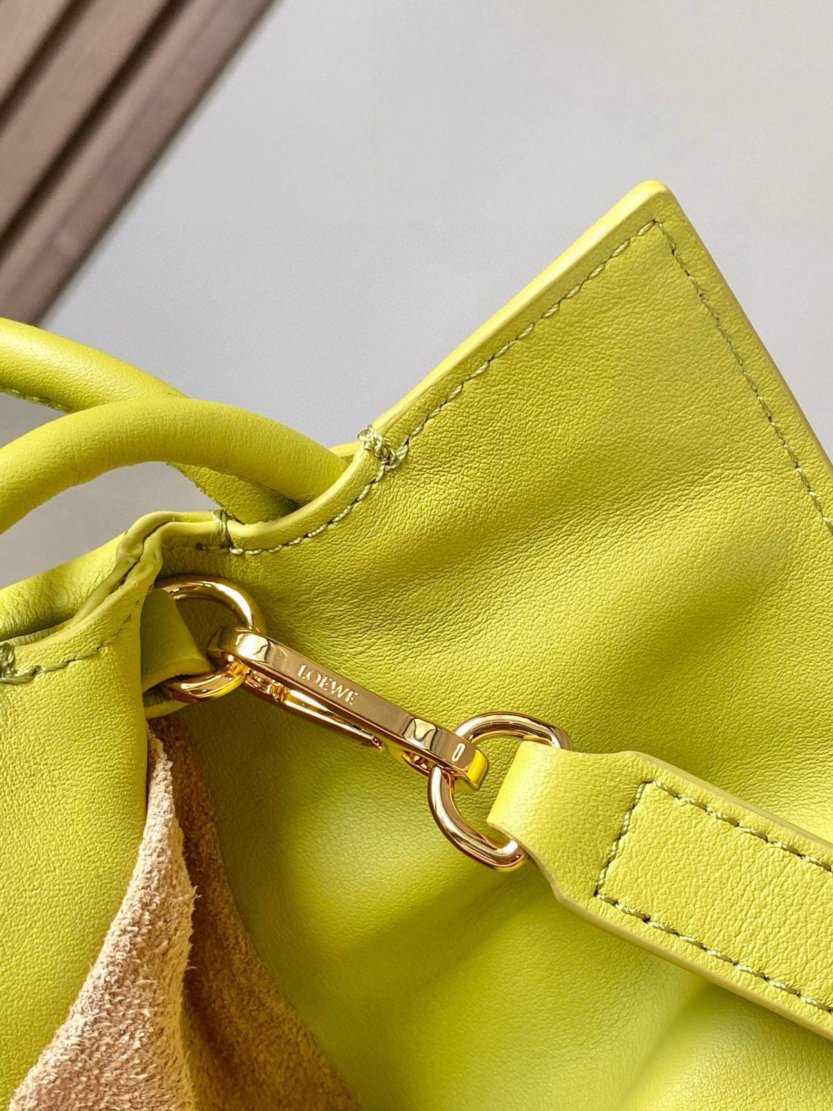 Loewe 2025 Flamenco Lucky 30cm Bag Meadow Green Nappa Calfskin 274605