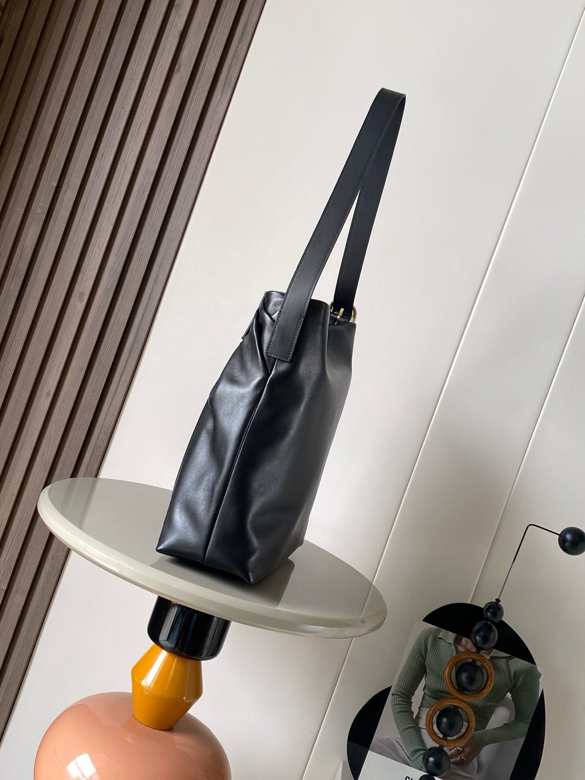 Loewe Draped Handbag 30 Black Lambskin 280534