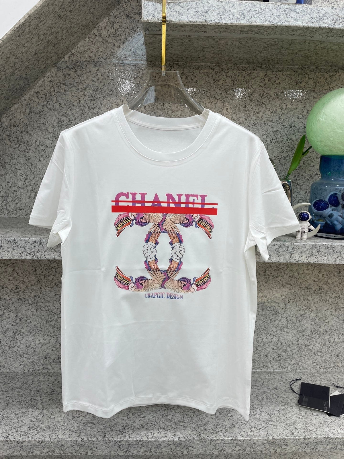CC 2026 Short-Sleeve T-Shirt Pink Beige Cotton 472260
