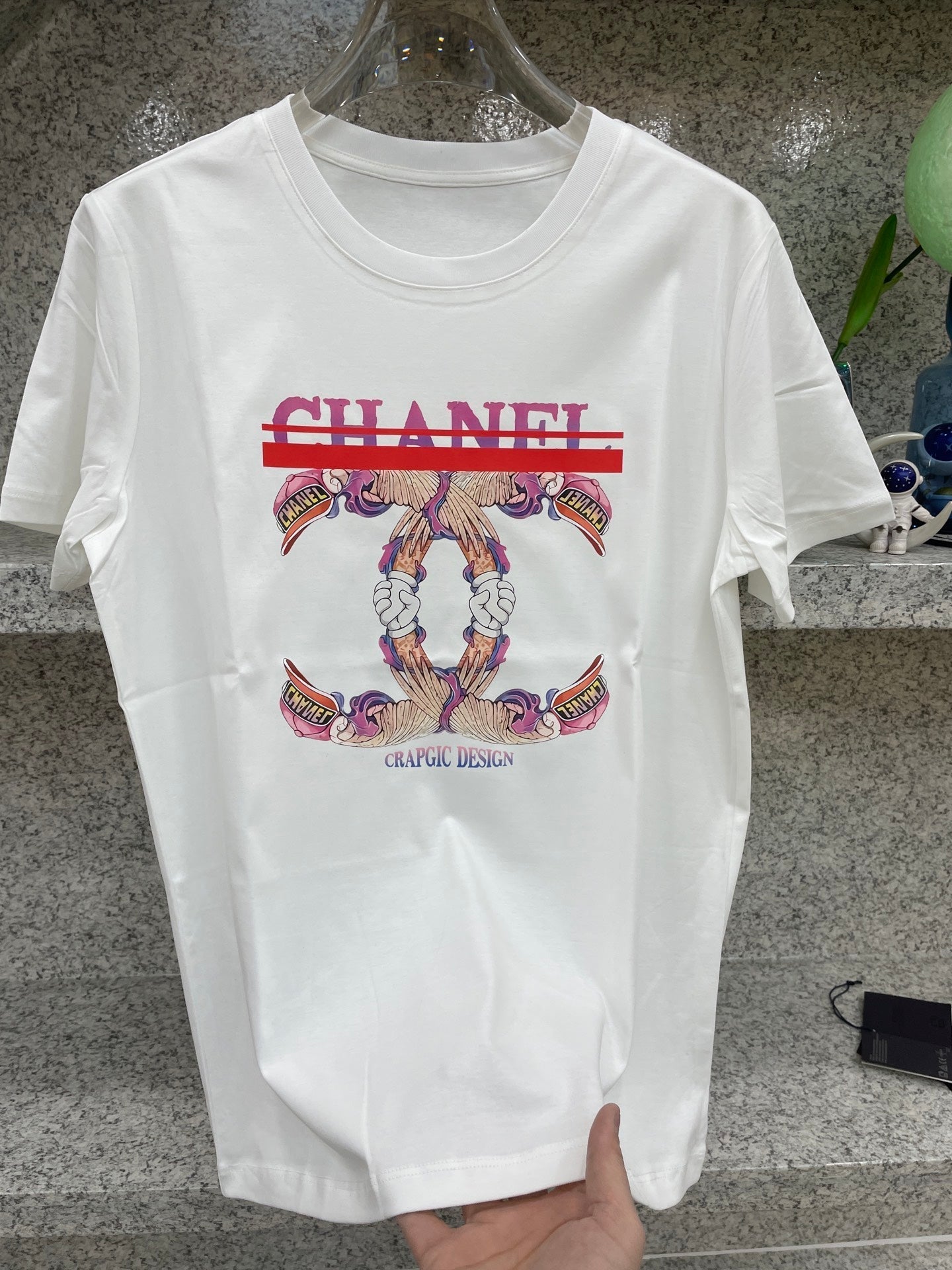 CC 2026 Short-Sleeve T-Shirt Pink Beige Cotton 472260