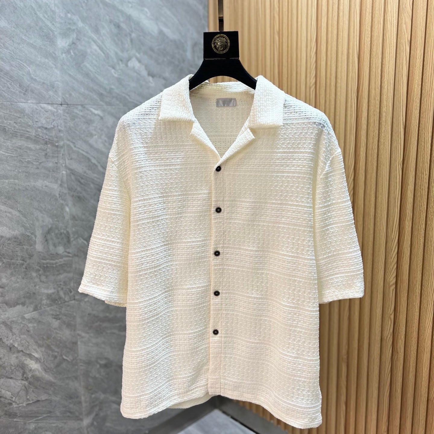 CD 2026 Short-Sleeve Polo Shirt White Cotton Jacquard 316750