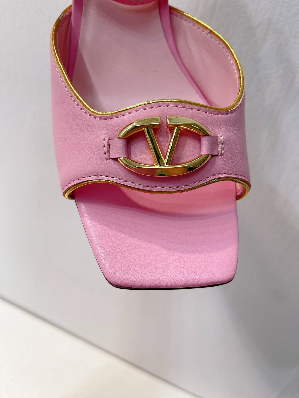 VT Sandals Heels 70mm Pink Cowhide 292782