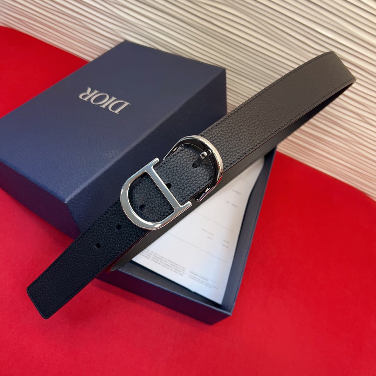 Dior 2026 CD Buckle Belt 35mm Calfskin