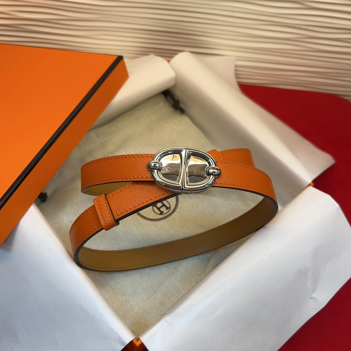 Hermes 2026 Chaine Ancre Belt 18mm Epsom leather 212454