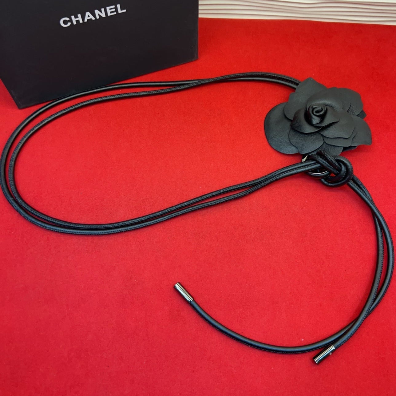 Chanel 2026 Camellia Flower Belt Leather 217065