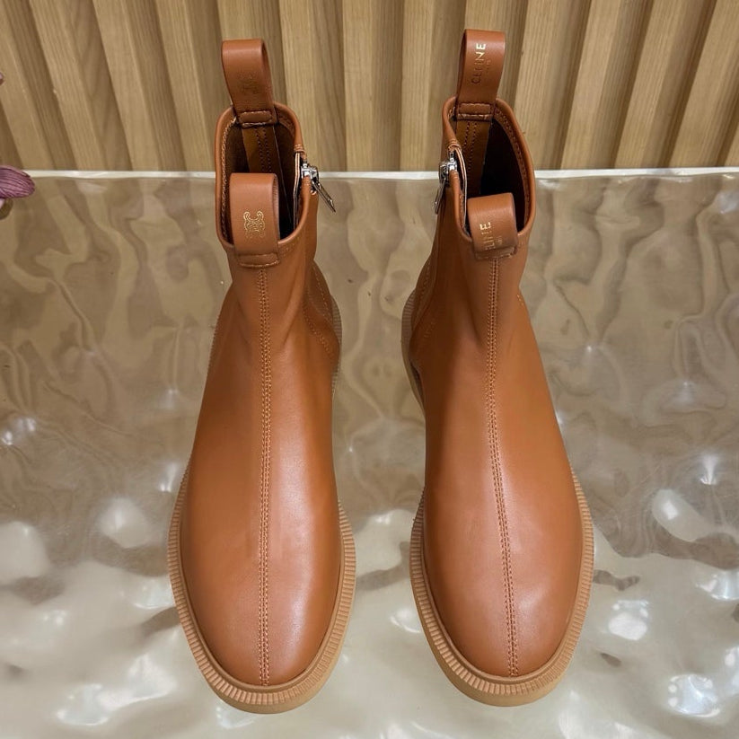 Celine 2026 Zipper Ankle Boots Suede Leather 995593