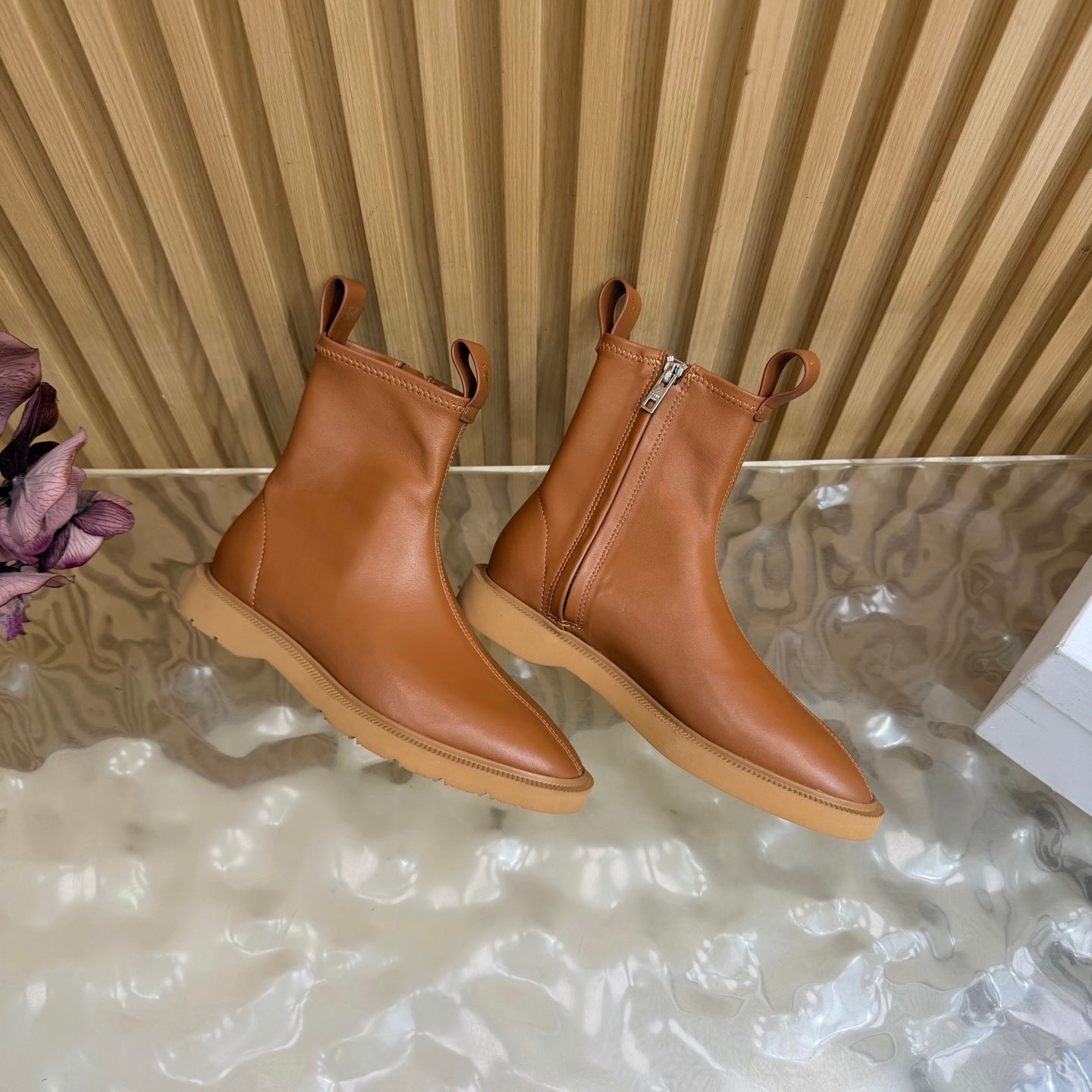 Celine 2026 Zipper Ankle Boots Suede Leather 995593