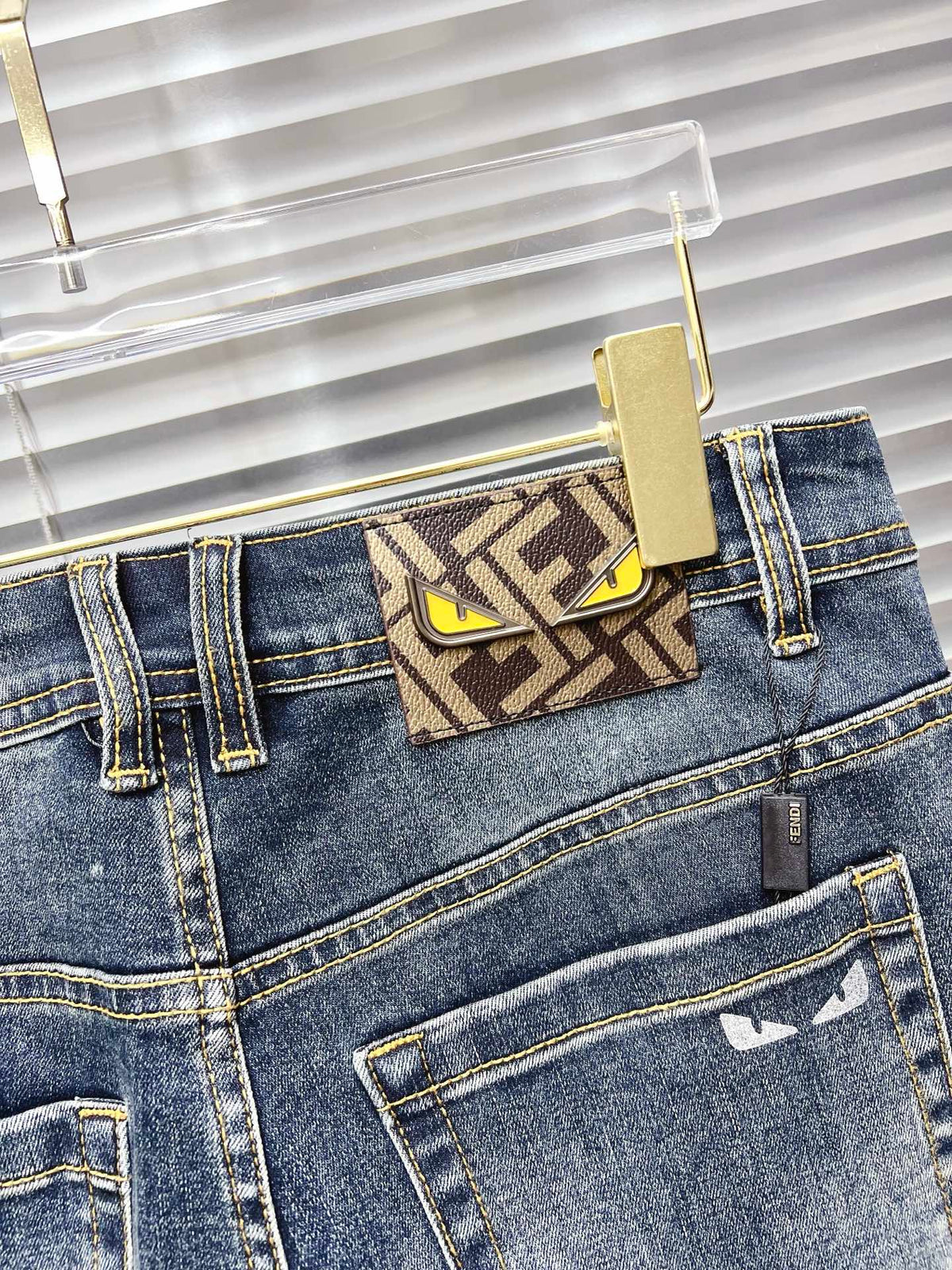 Fendi 2026 Men's Jeans Blue Denim 739874