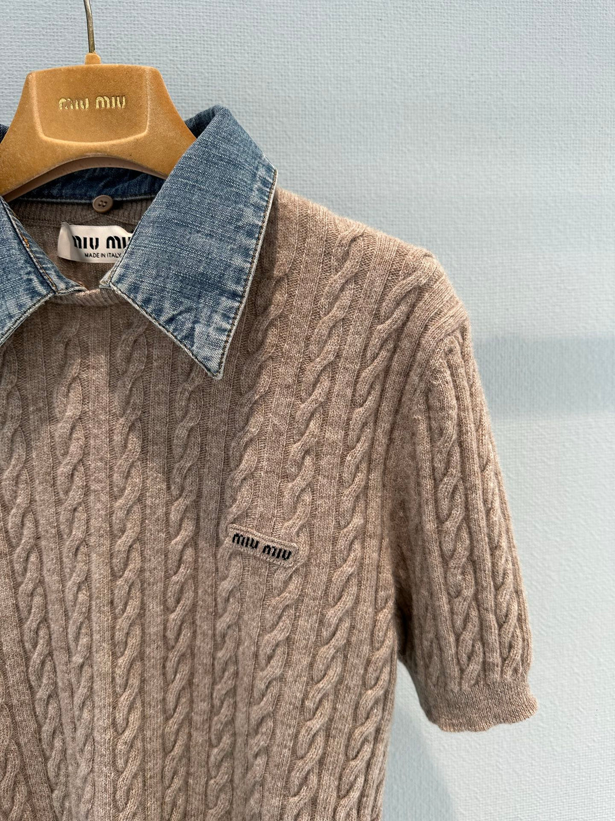 MiuMiu 2026 Shirt Brown Wool 645128