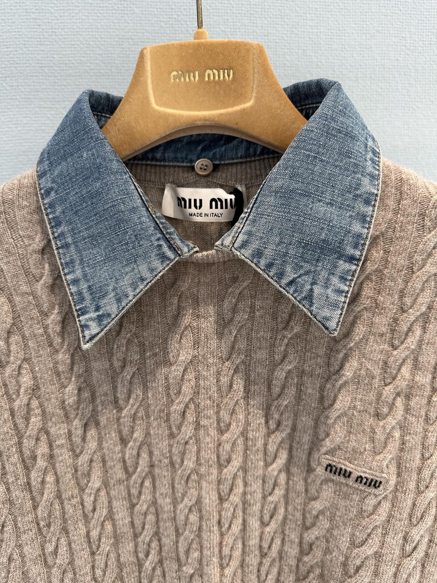 MiuMiu 2026 Shirt Brown Wool 645128