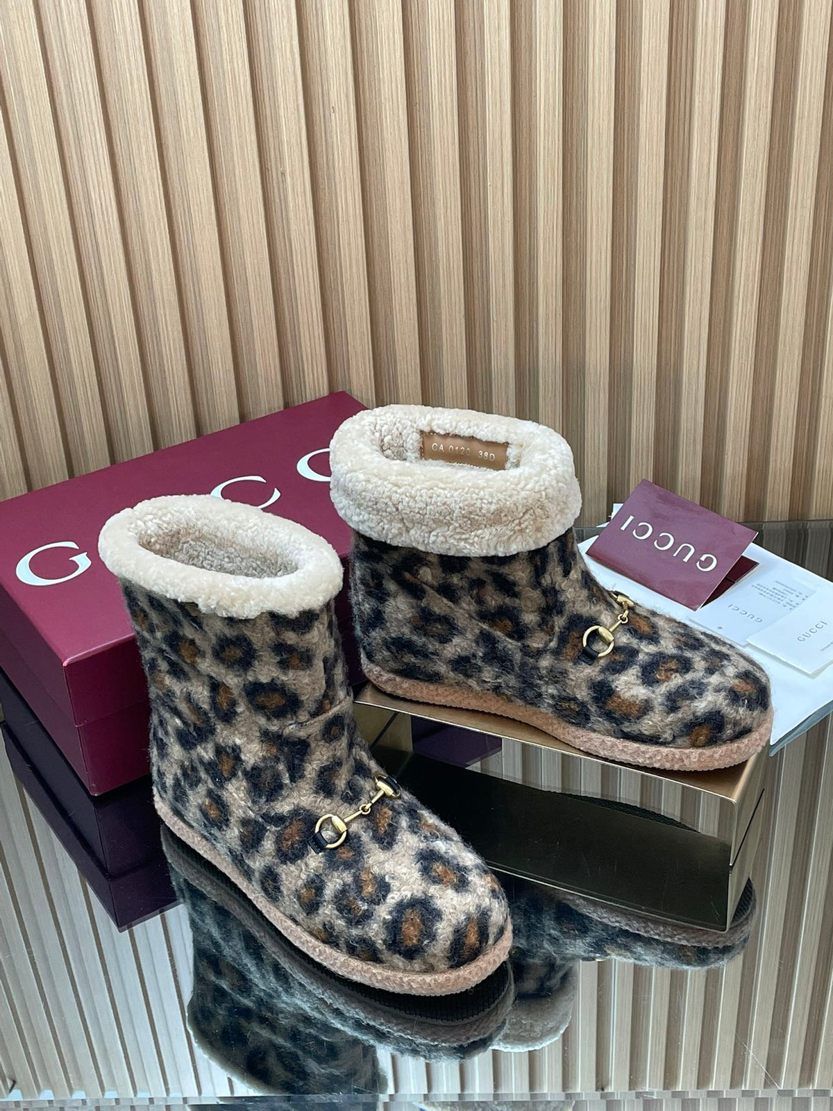 Gucci 2025 Boot Leopard Wool 562867