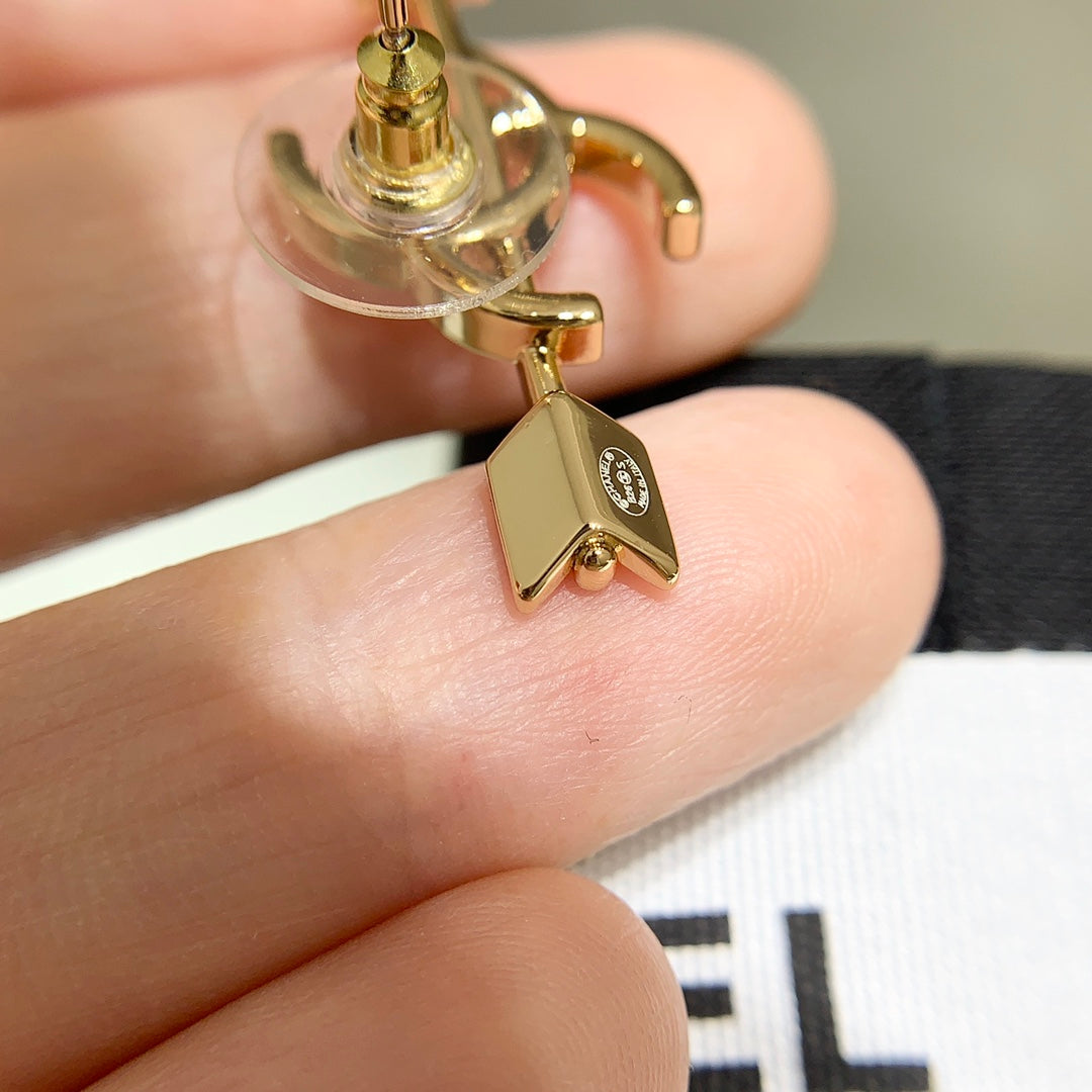 Chanel 2026 Golden Cupid's Arrow Earrings