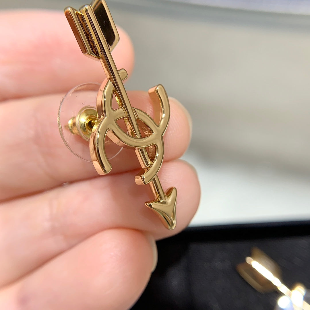 Chanel 2026 Golden Cupid's Arrow Earrings