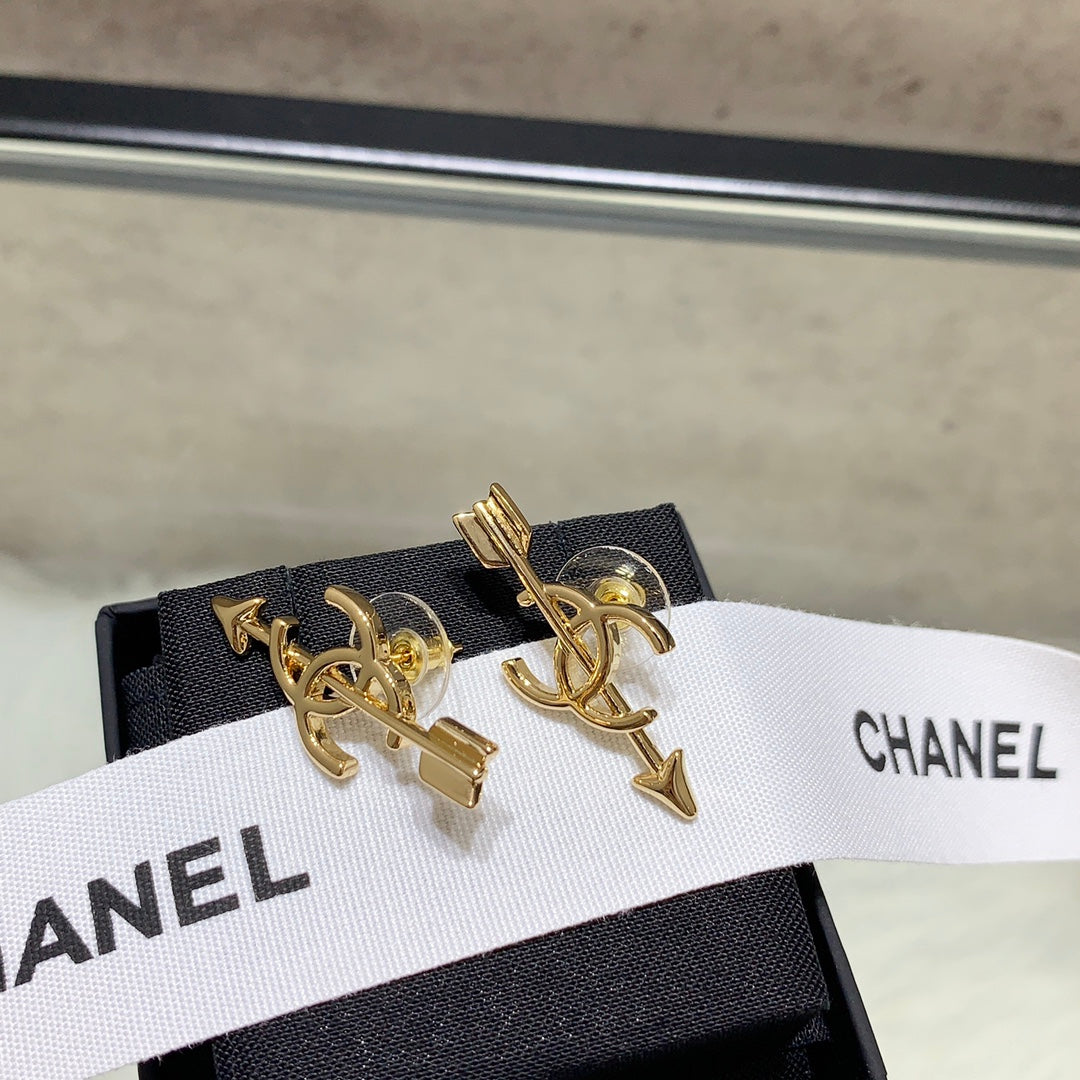Chanel 2026 Golden Cupid's Arrow Earrings