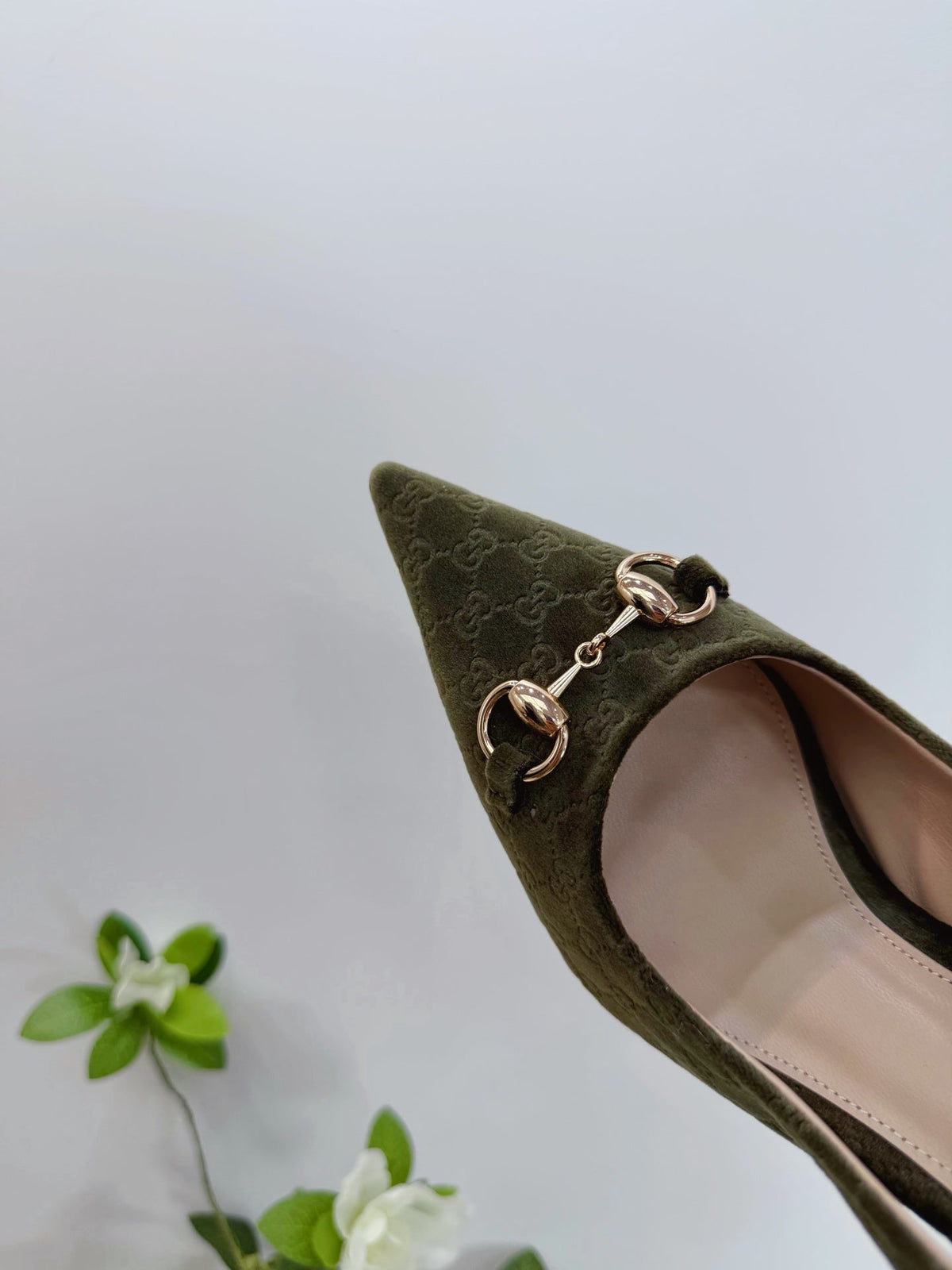 GG 26 Slingback Olive Green Velvet 592420