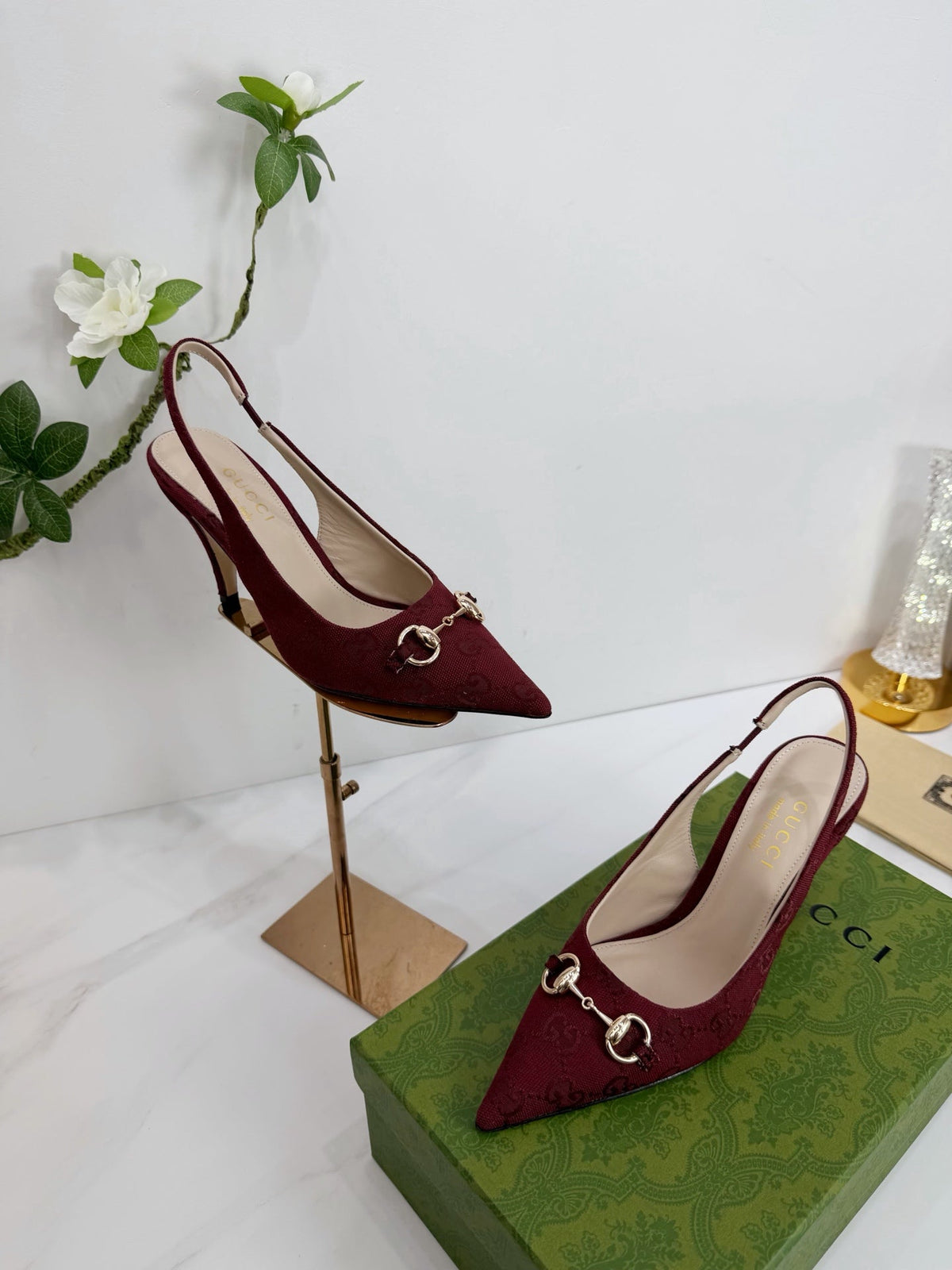 GG 26 Slingback Dark Red Fabric 592423