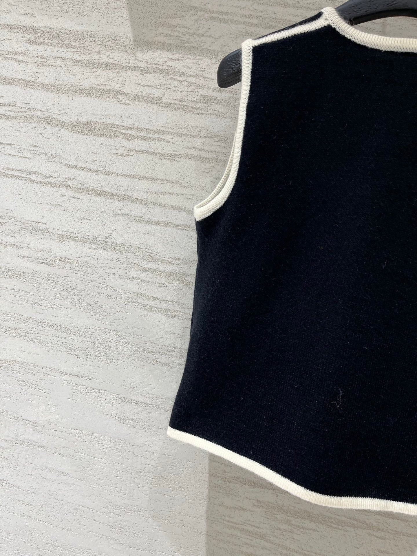 Chanel 2026 V-Neck Vest with Logo Wool 687202