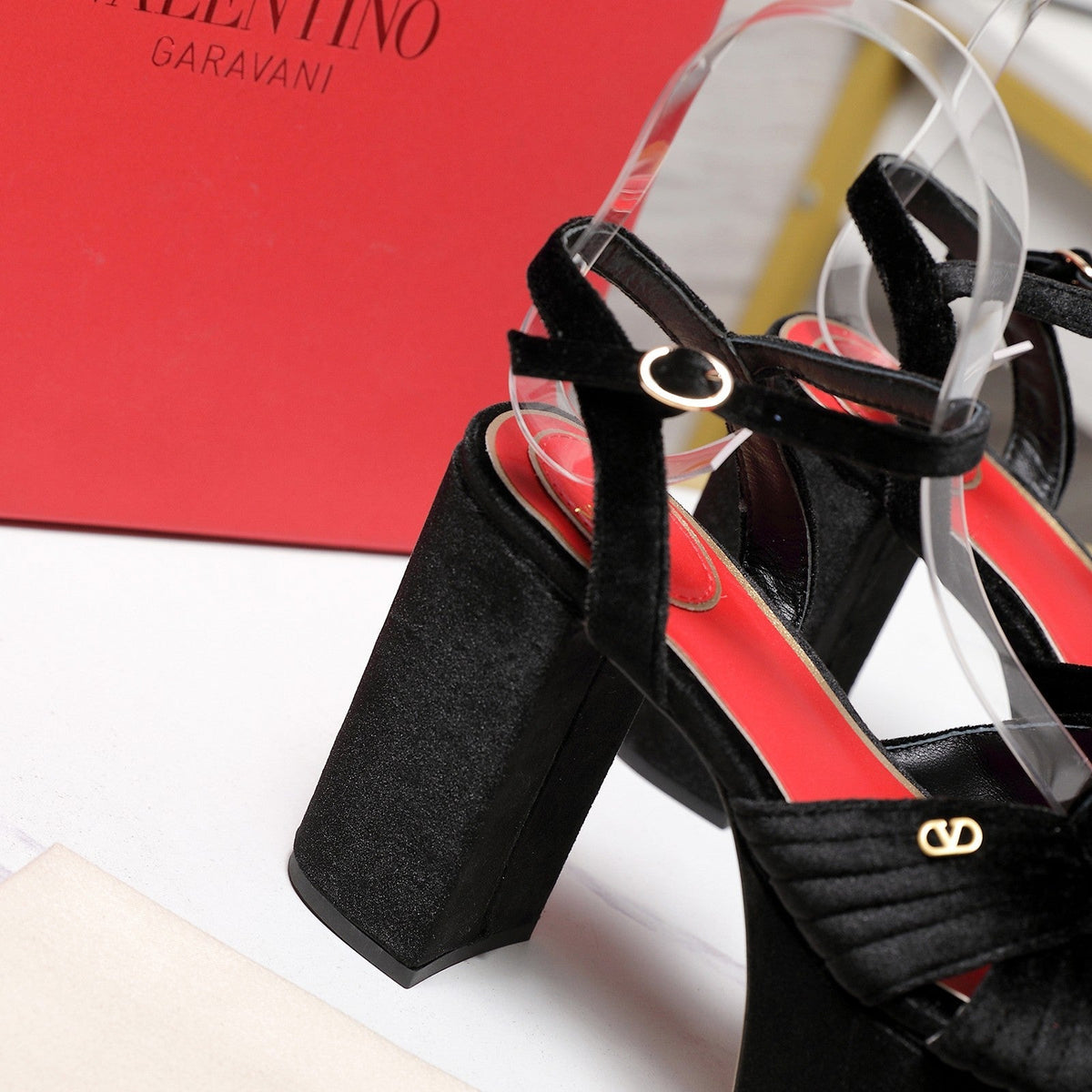 Valentino 2026 Garavani Crasher 110mm Velvet Platform Sandal Velvet 864497