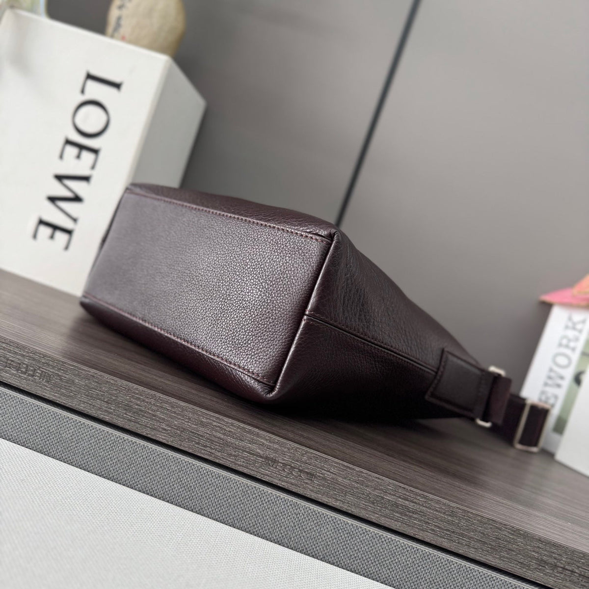 Loewe Small Cubi Crossbody Bag 29 Dark Burgundy Calfskin 280607