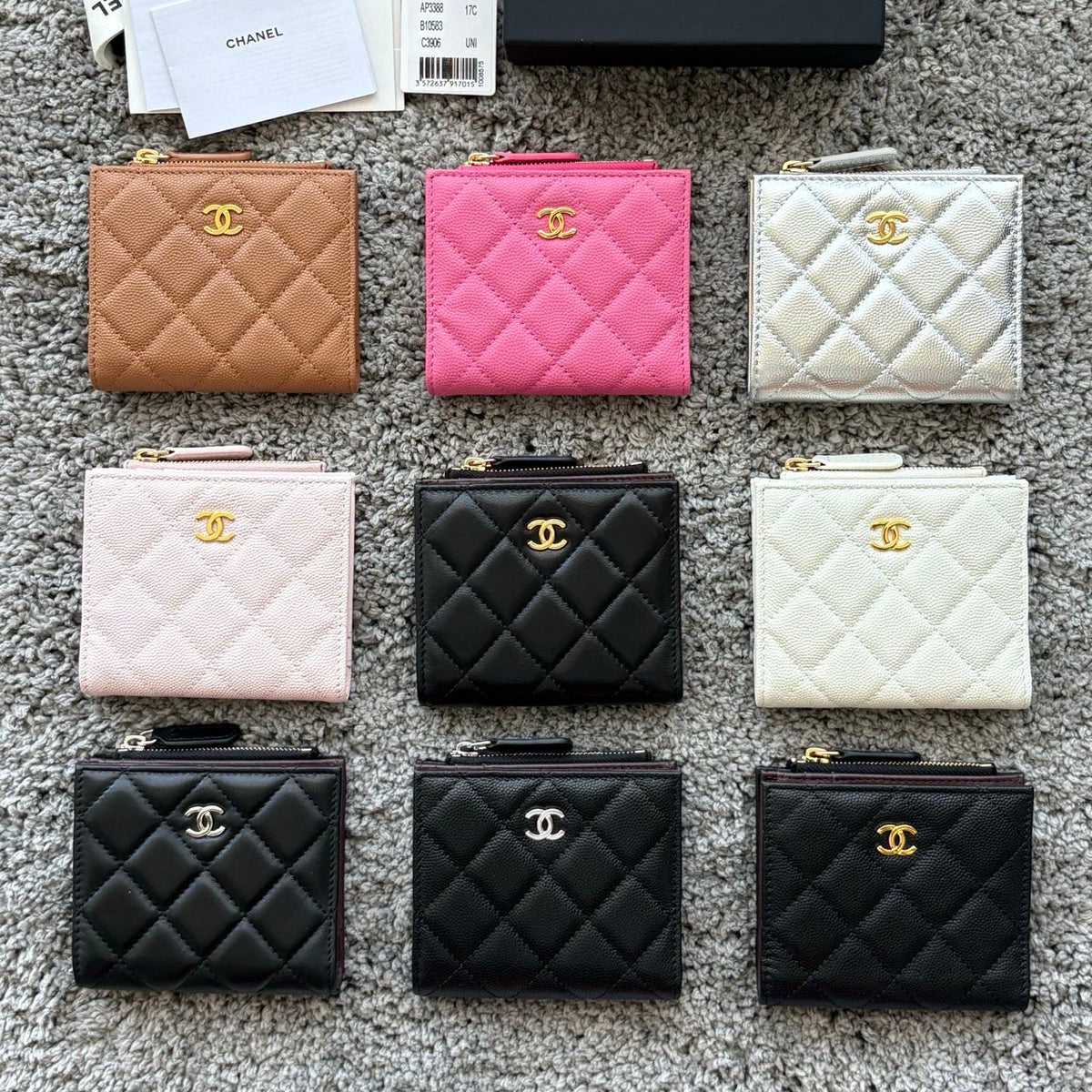 Chanel 2026 Double Zippered Short Wallet 11cm Leather 102531