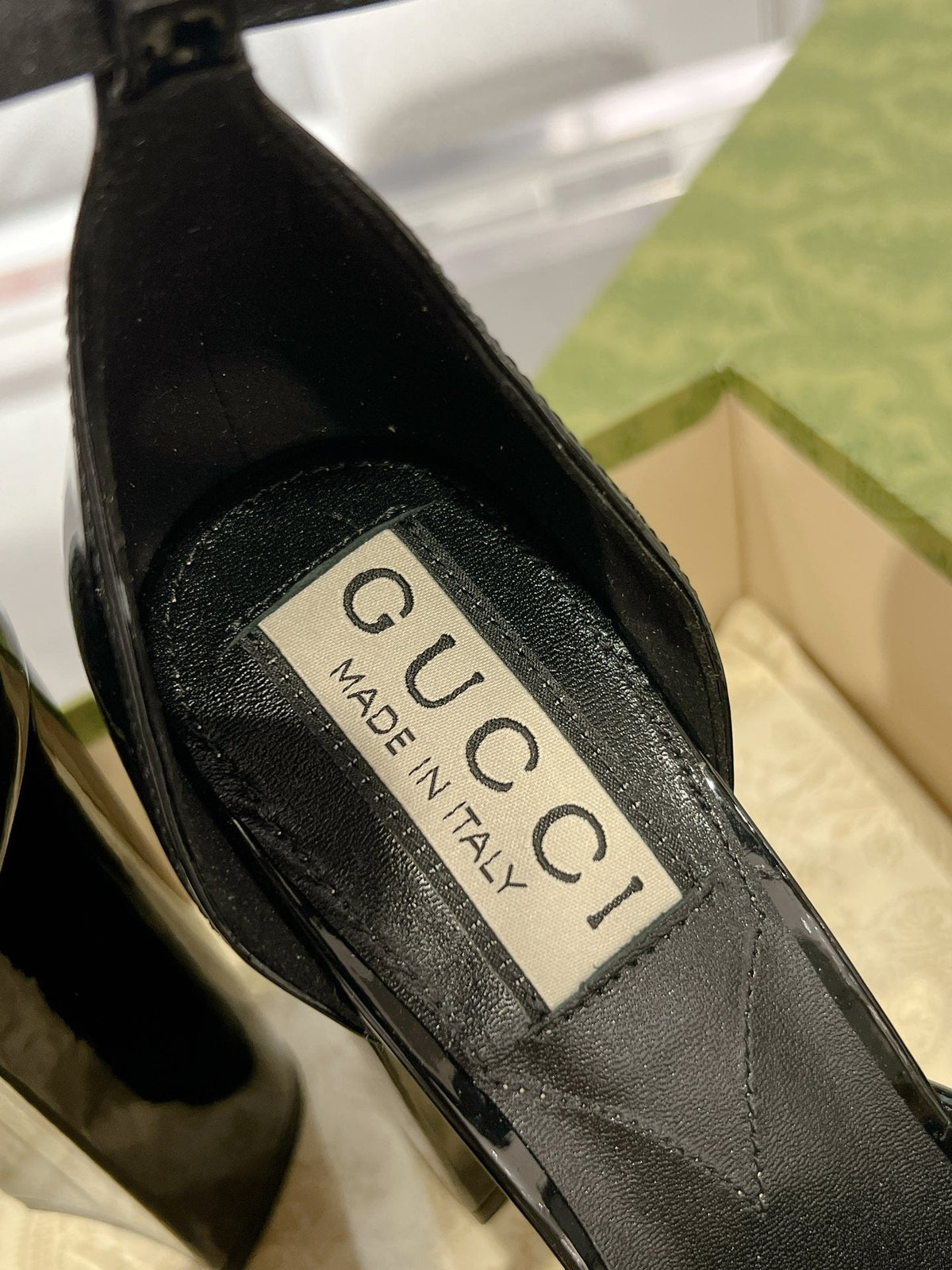 HIGH SANDAL SQUARE HEEL 12 CM IN BLACK CALFSKIN