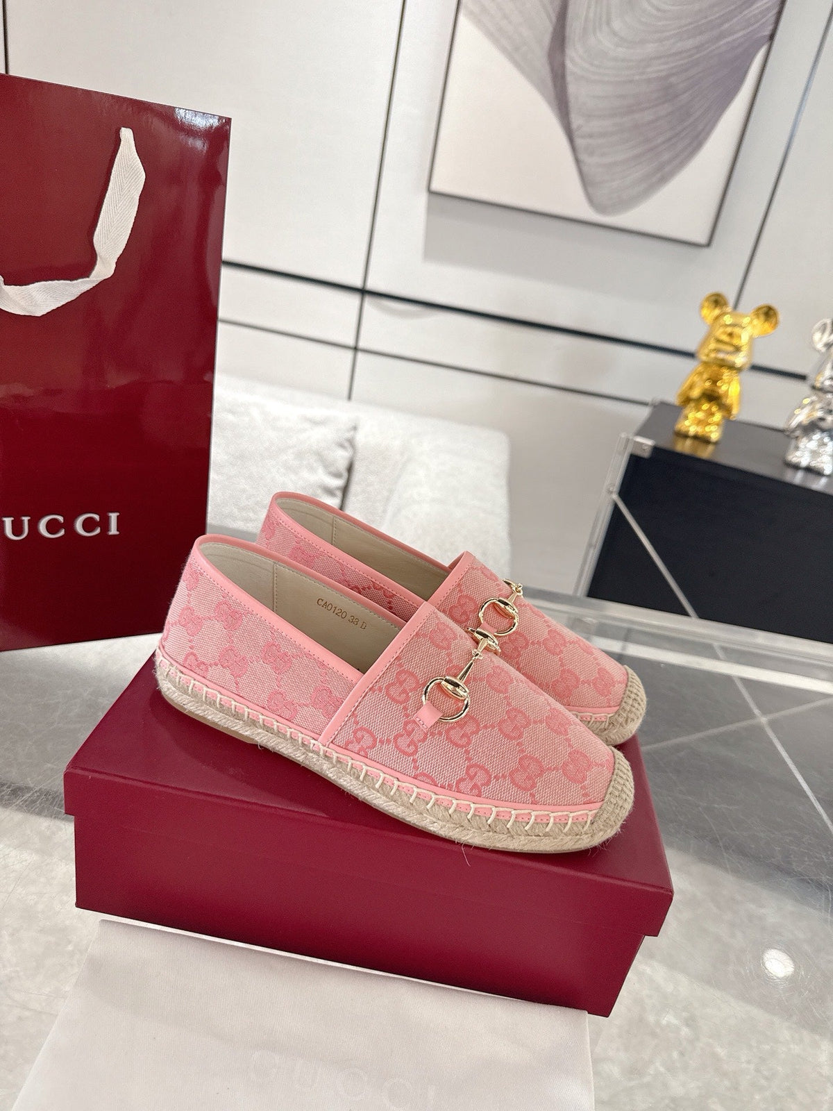 GC 2025 Espadrille With Horsebit Pink Canvas 292462