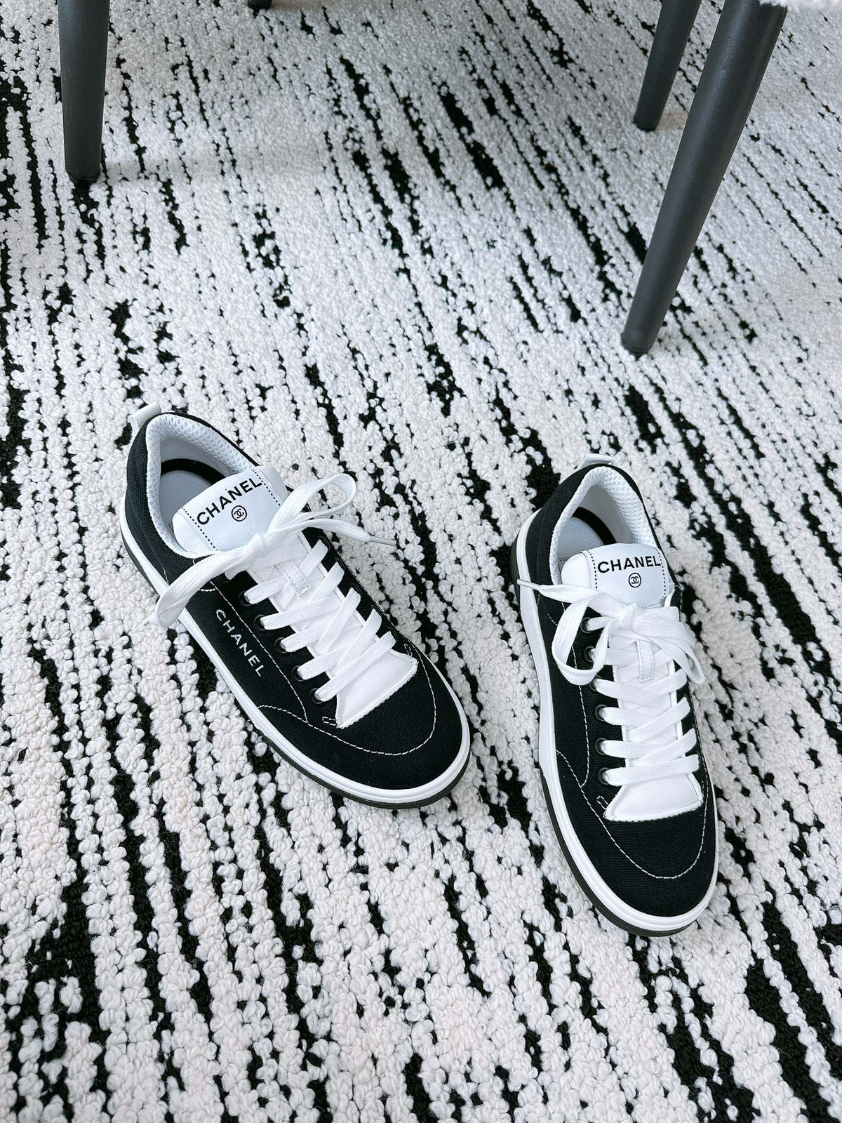 CC Sneaker In Black Canvas Fabric 144507