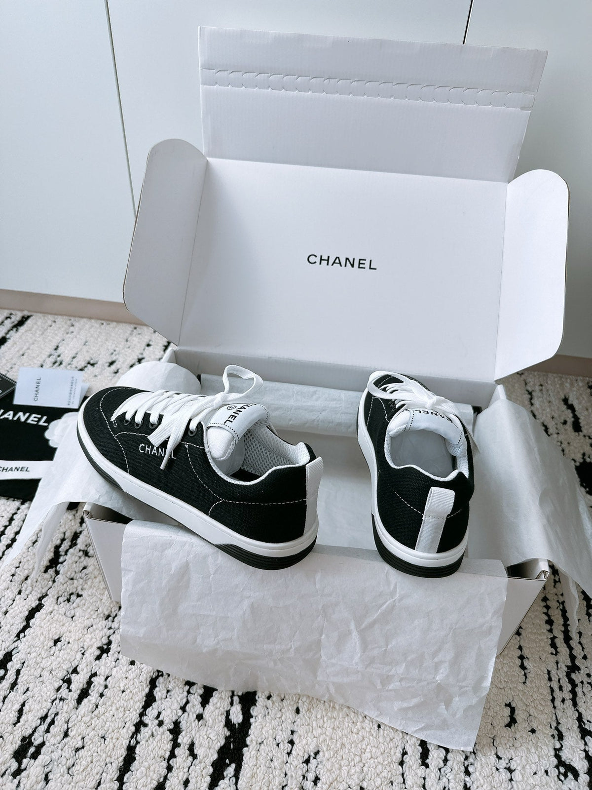 CC Sneaker In Black Canvas Fabric 144507