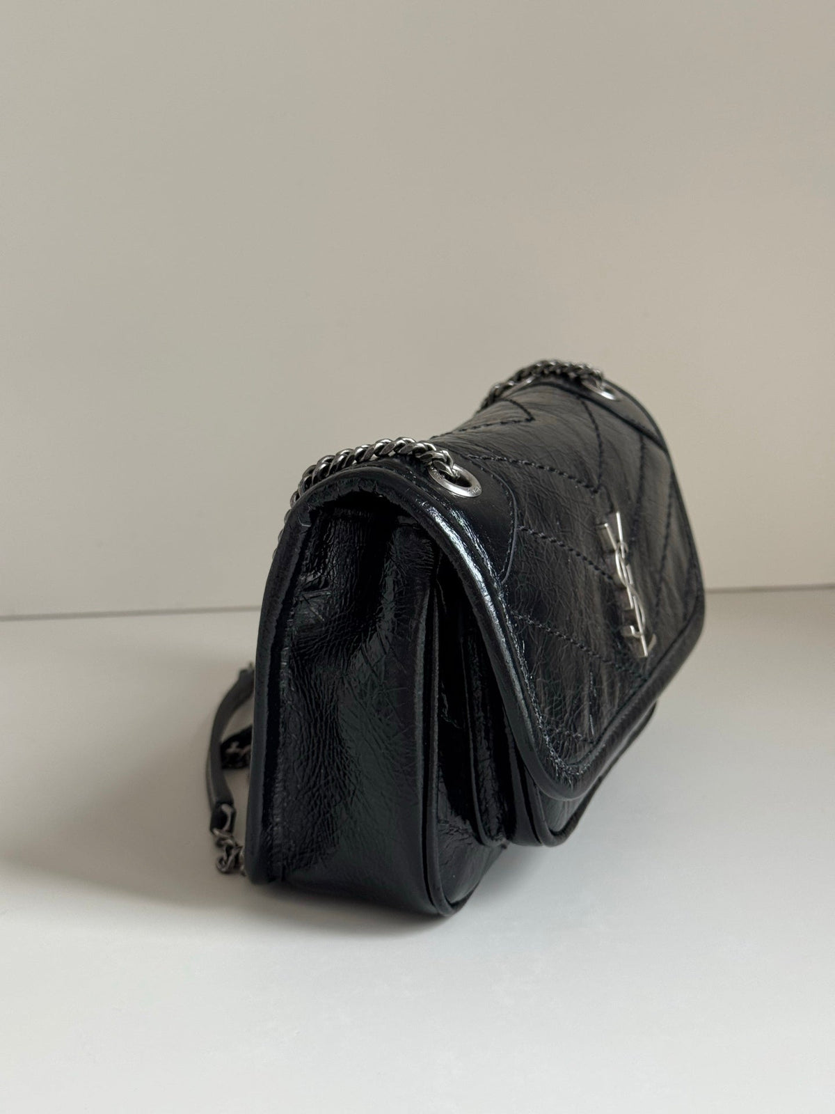 YSL 2026 Saint Laurent Niki Baby Bag 18cm Black Calfskin