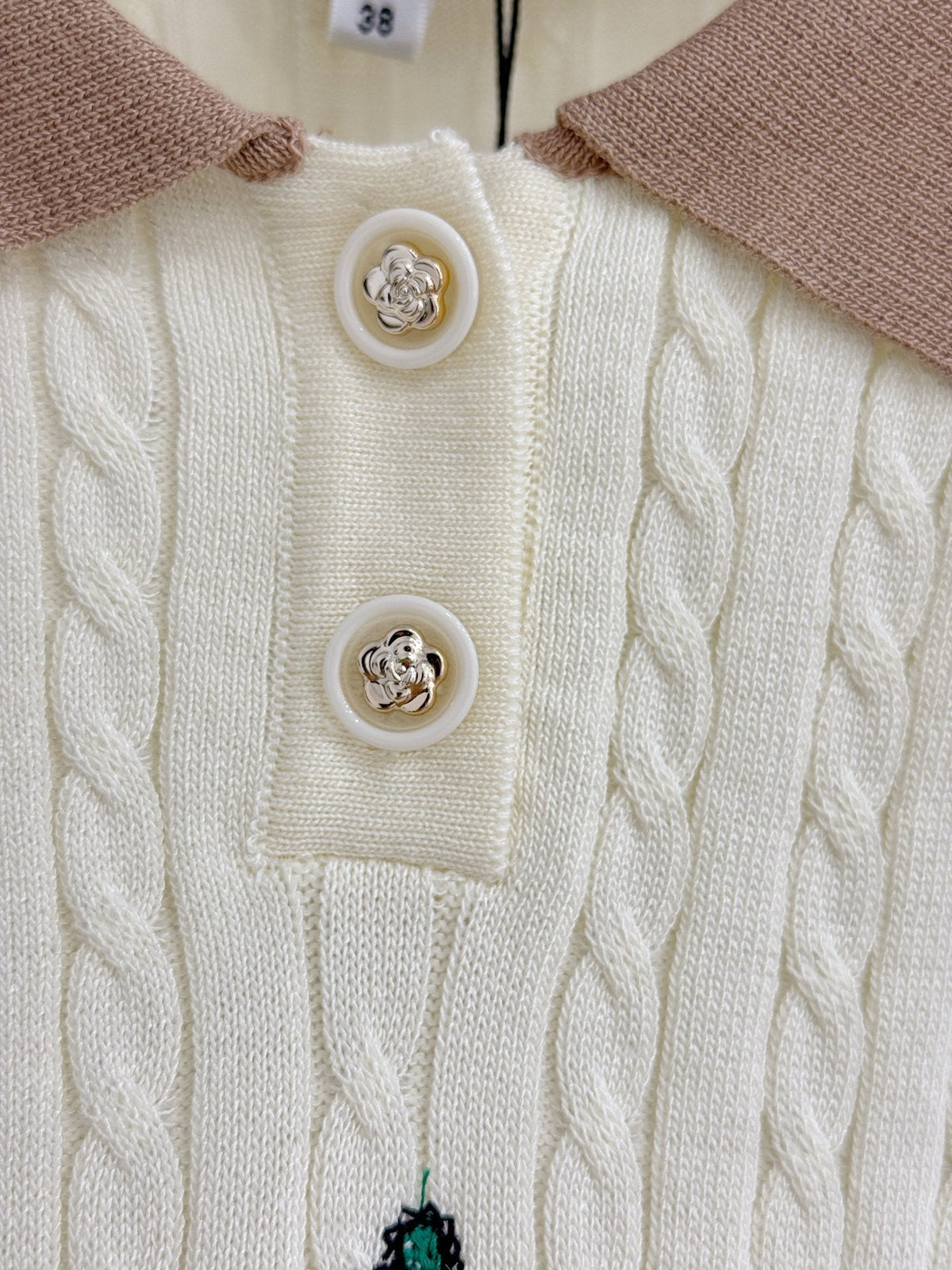 Chanel 2026 Fruit Embroidery Short-Sleeve Shirt Wool 732776